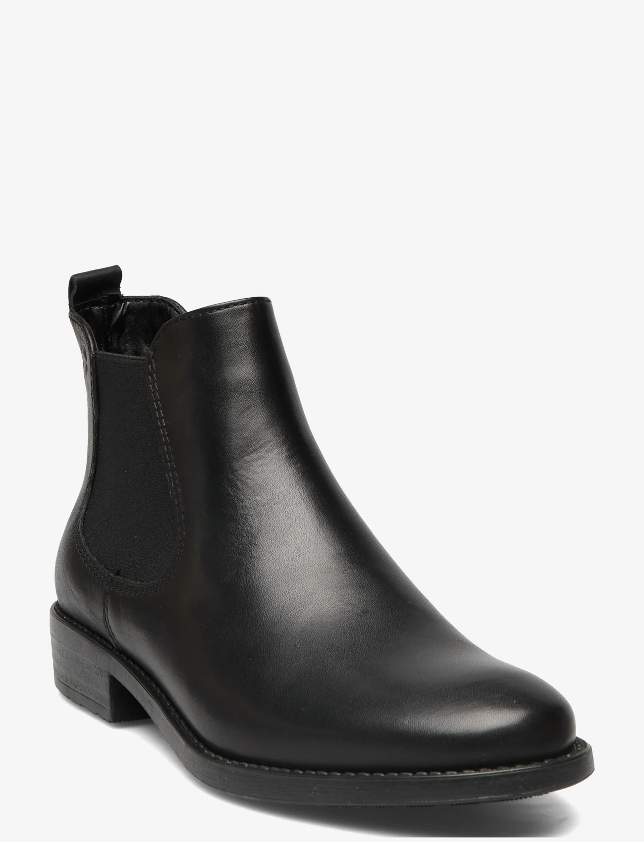 Tamaris - Women Boots - platte enkellaarsjes - black leather - 0