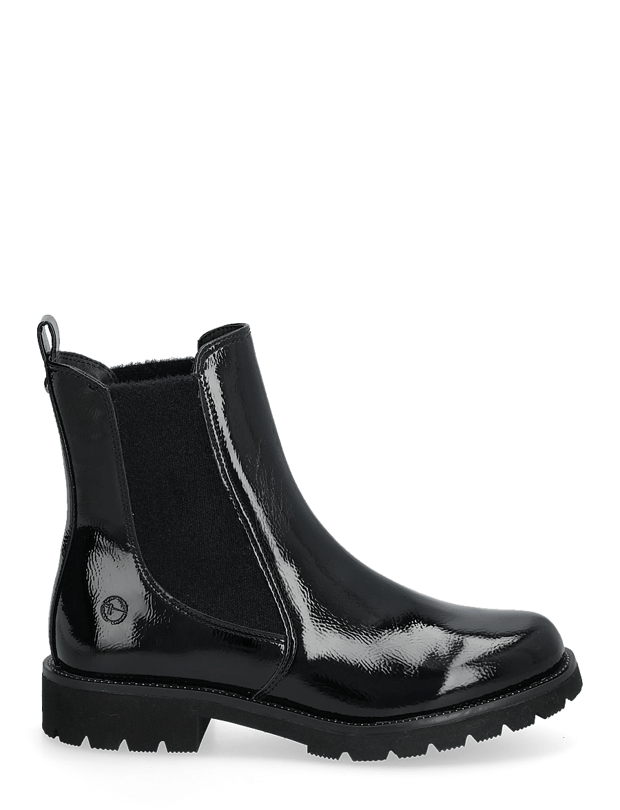 Tamaris - Women Boots - platta ankelboots - black patent - 1