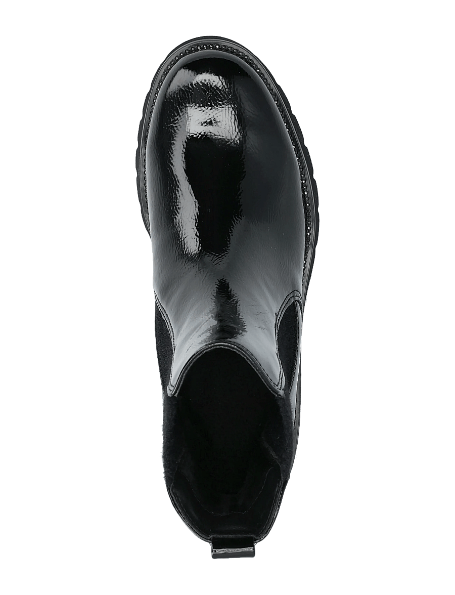 Tamaris - Women Boots - platta ankelboots - black patent - 3