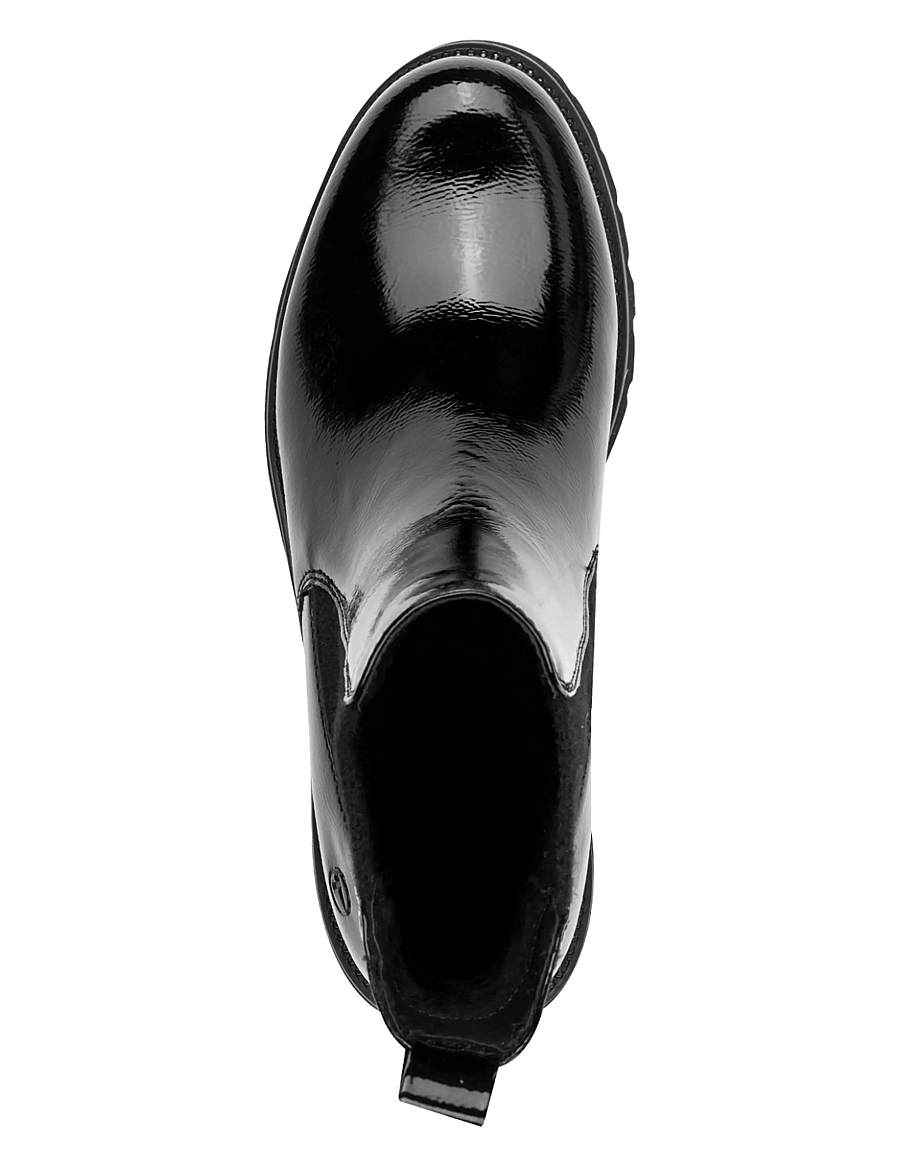 Tamaris - Women Boots - platta ankelboots - black patent - 5