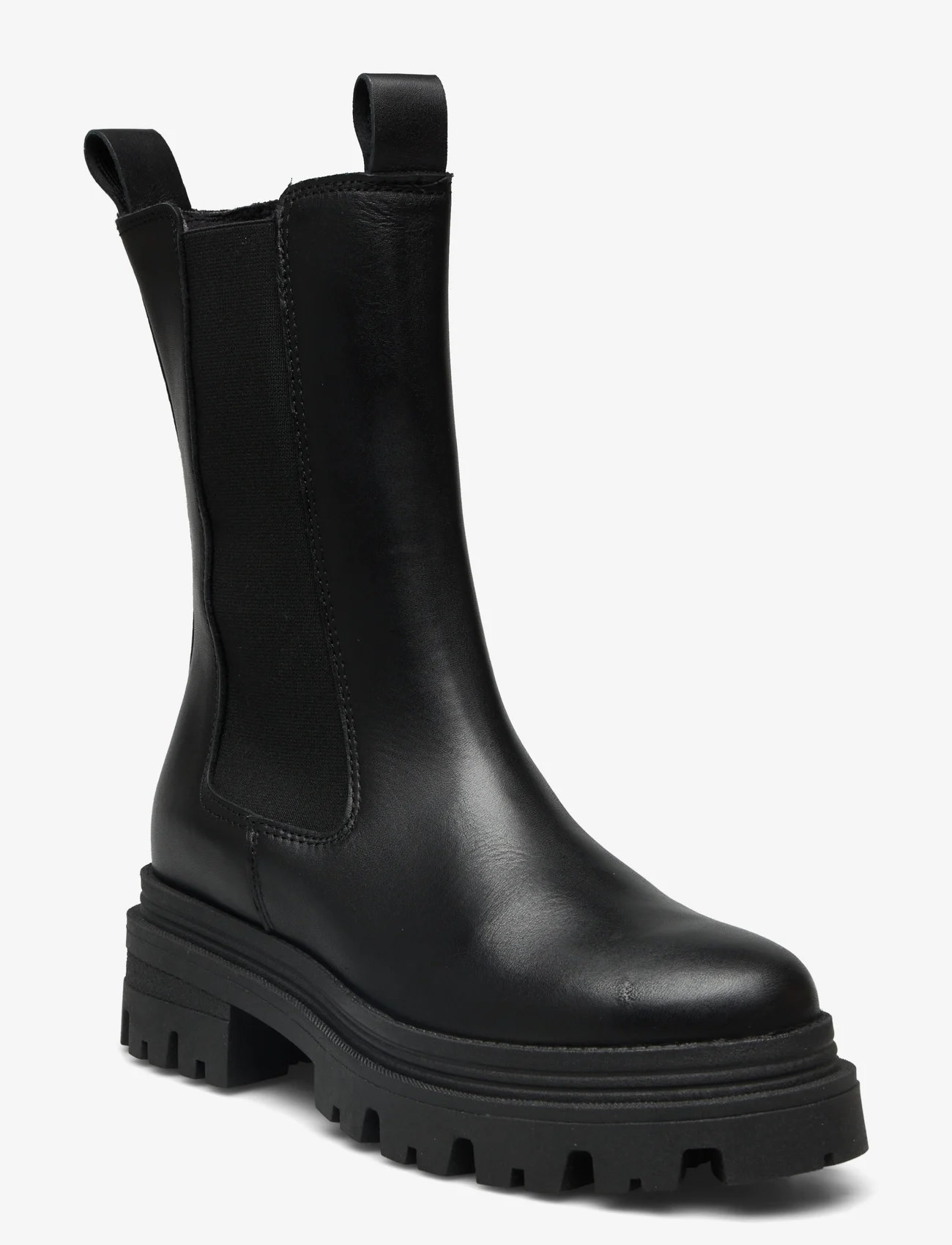 Tamaris - Women Boots - lygiapadžiai aulinukai iki kulkšnių - black leather - 0