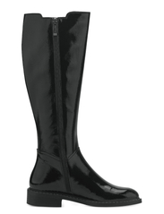 Tamaris - Women Boots - pitkävartiset saappaat - black patent - 5