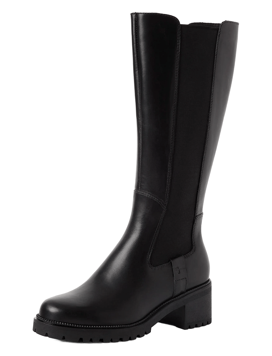 Tamaris - Women Boots - knee high boots - black leather - 0