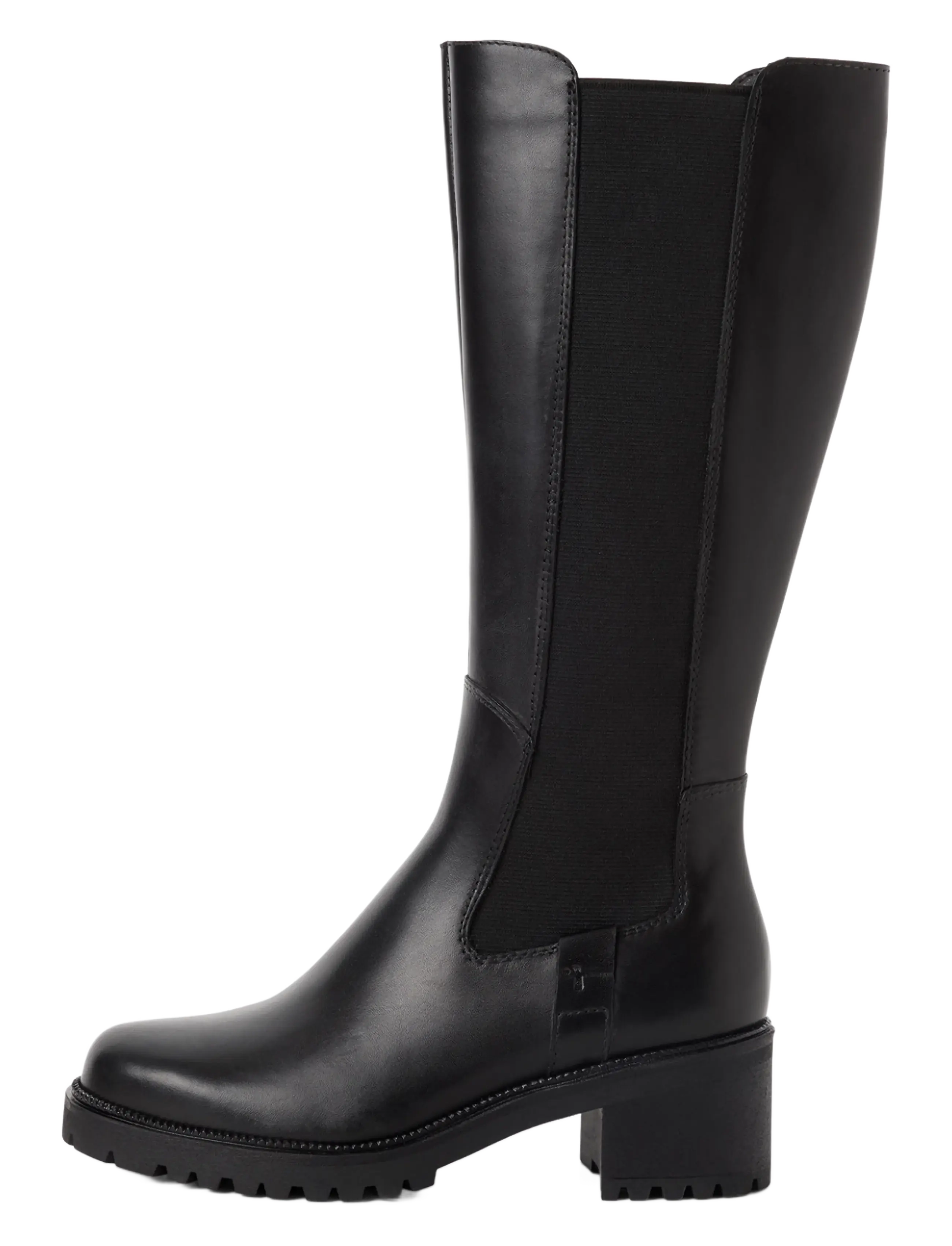 Tamaris - Women Boots - knee high boots - black leather - 1