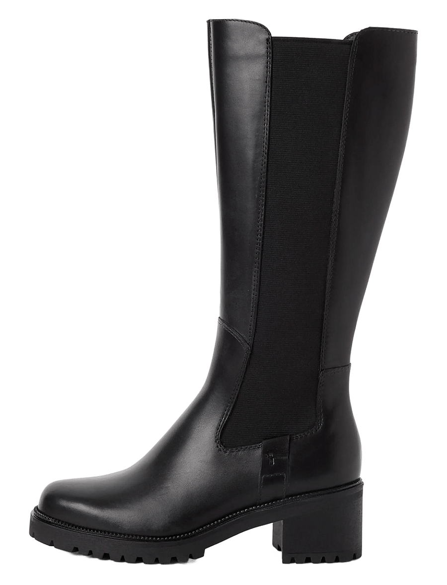 Tamaris - Women Boots - knee high boots - black leather - 1