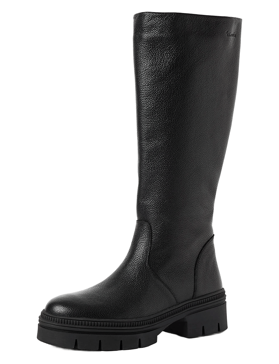 Tamaris - Women Boots - knee high boots - black leather - 0