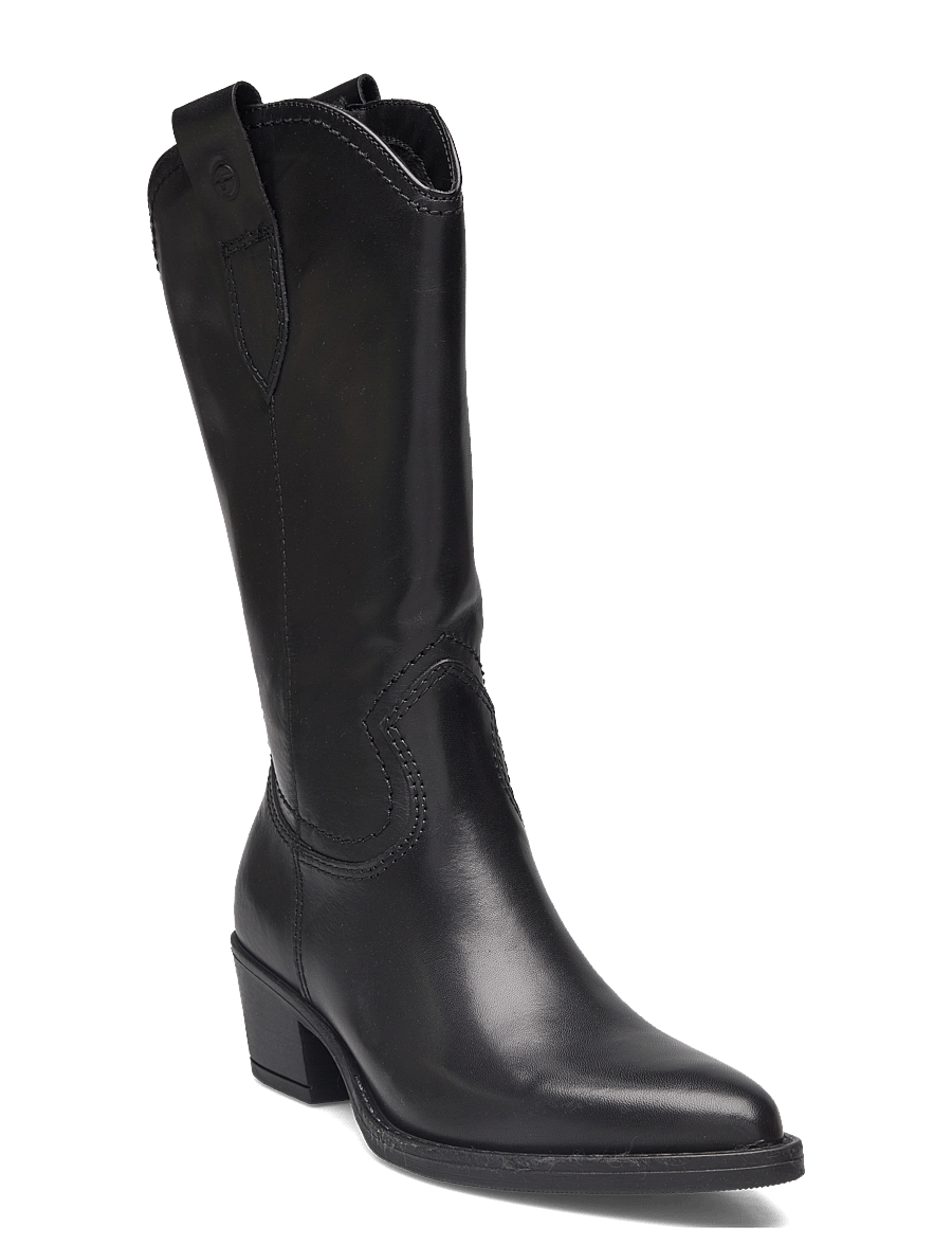 Tamaris - Women Boots - cowboy-boots - black leather - 0