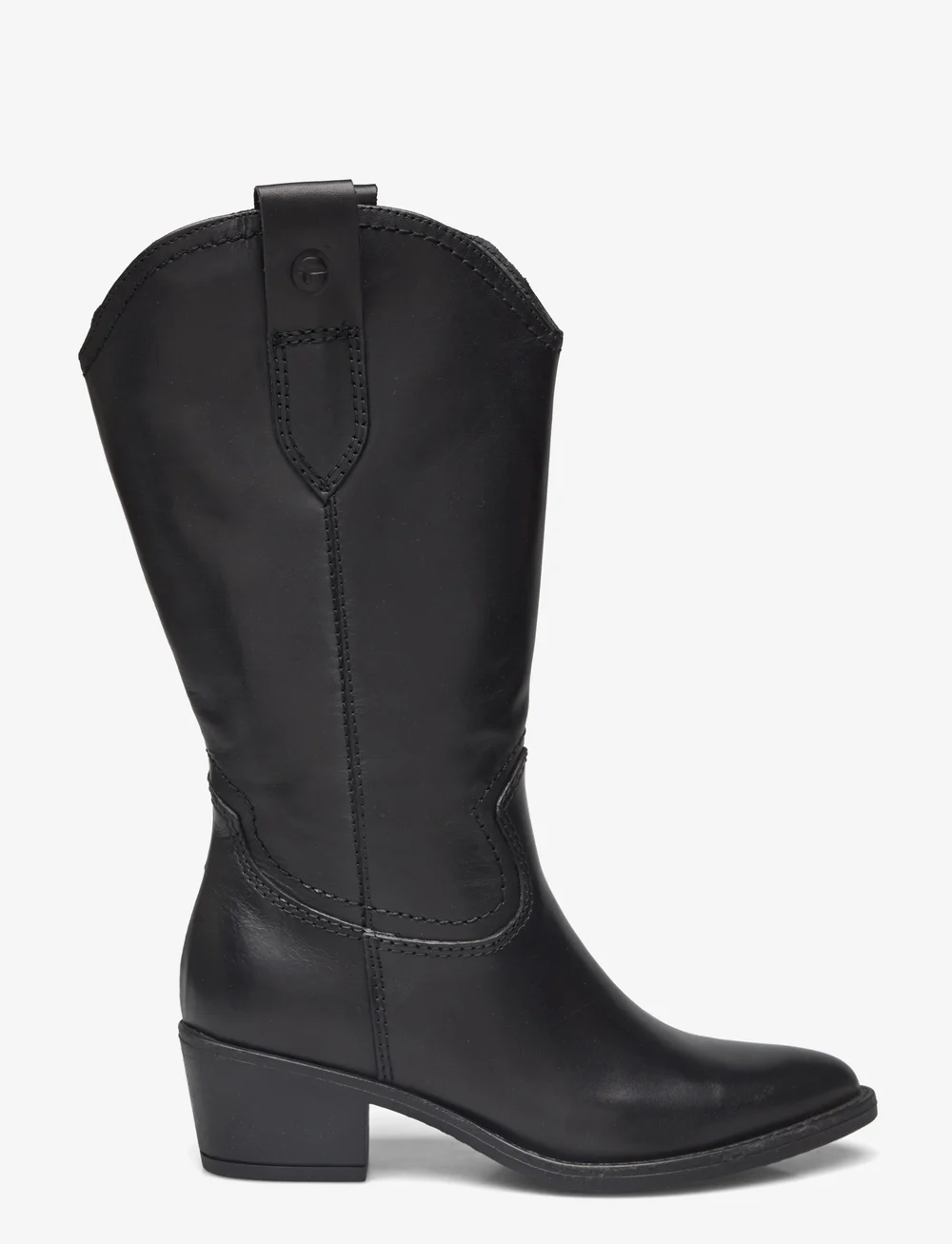 Tamaris - Women Boots - cowboystøvler - black leather - 1