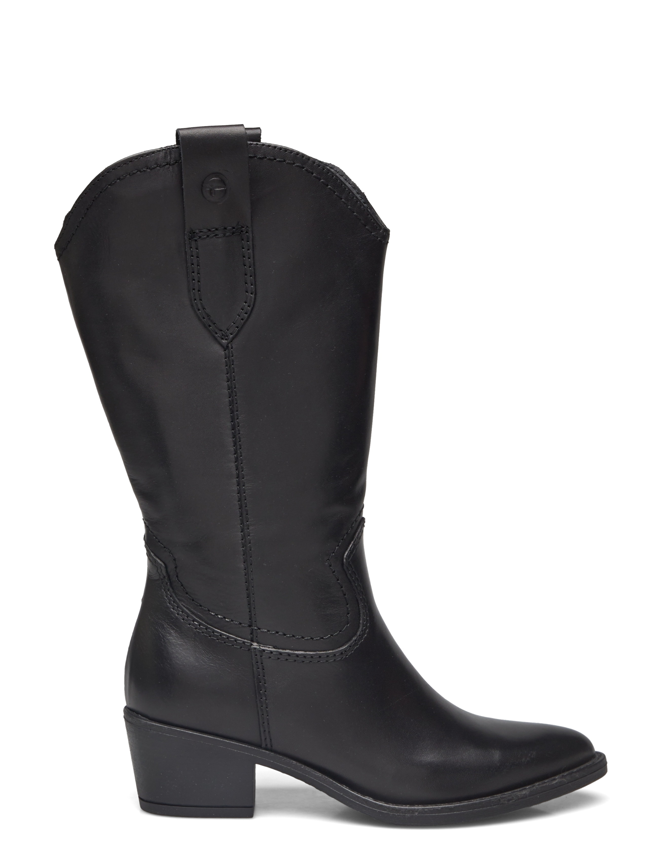 Tamaris - Women Boots - cowboy-boots - black leather - 1