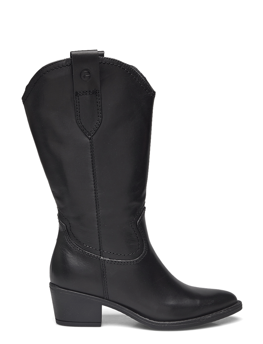 Tamaris - Women Boots - cowboy-boots - black leather - 1