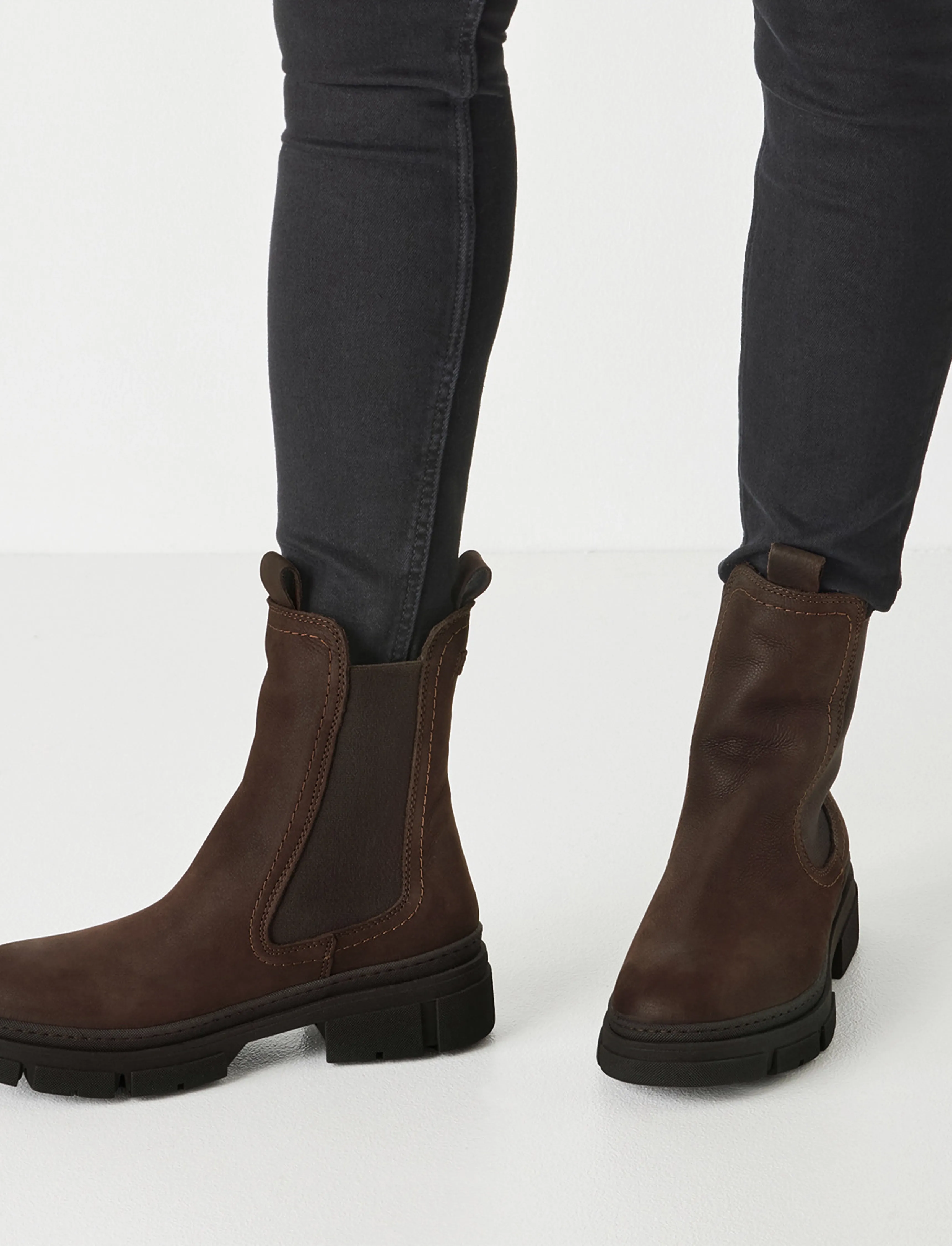 Tamaris - Women Boots - flache stiefeletten - mocca nubuc - 5