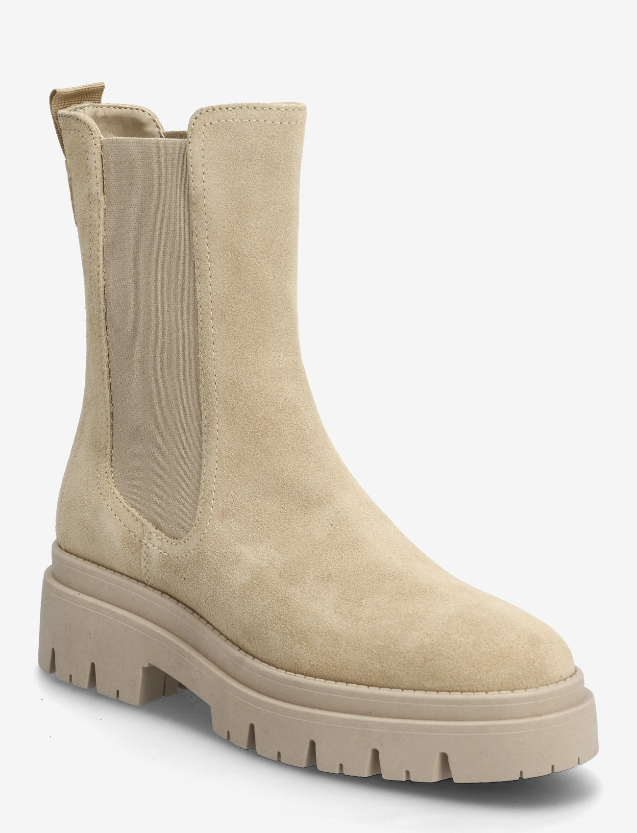 Tamaris - Women Boots - flade ankelstøvler - beige suede - 0