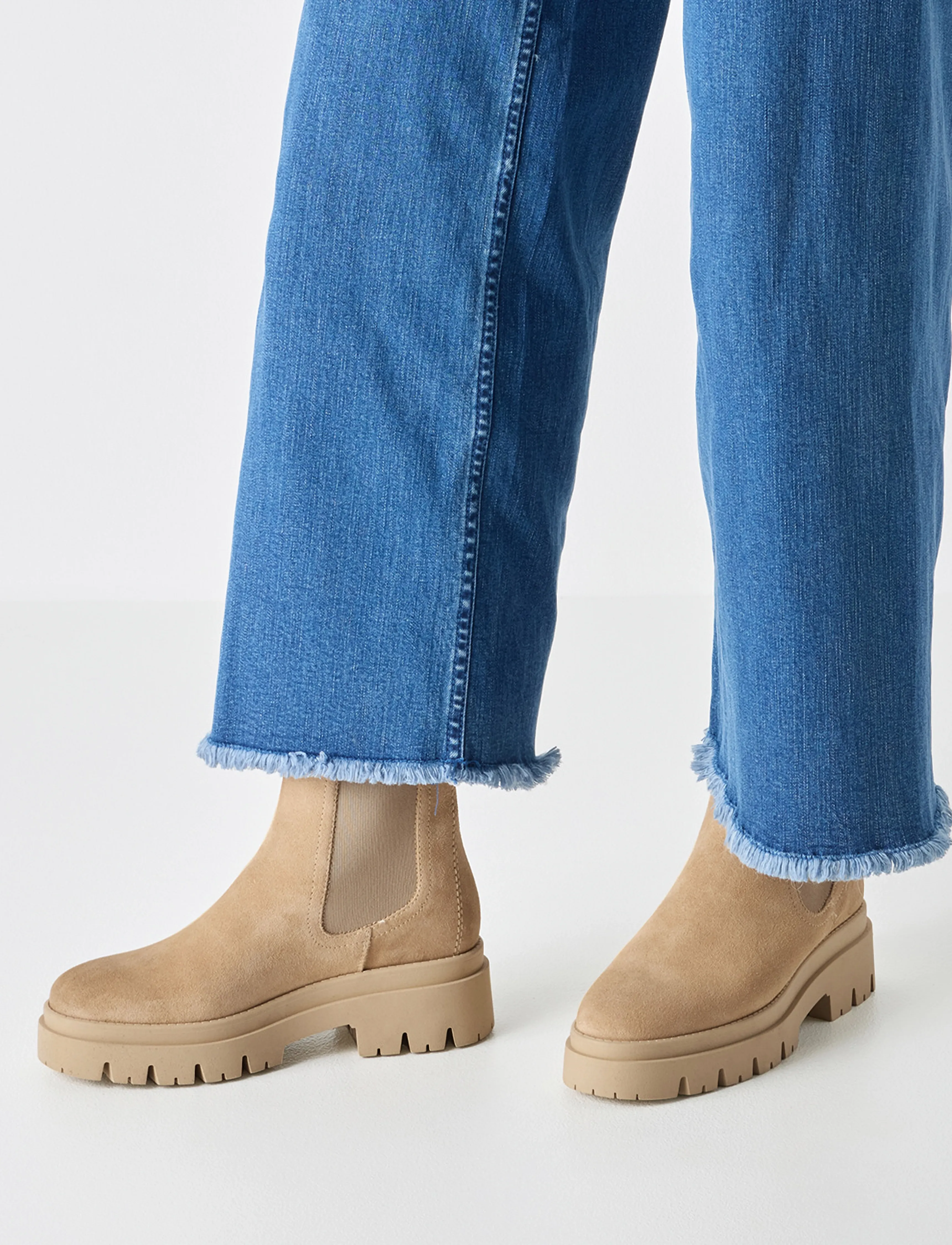 Tamaris - Women Boots - madalad poolsaapad - beige suede - 5