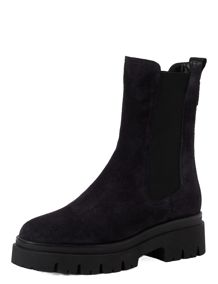 Tamaris - Women Boots - madalad poolsaapad - navy suede - 0