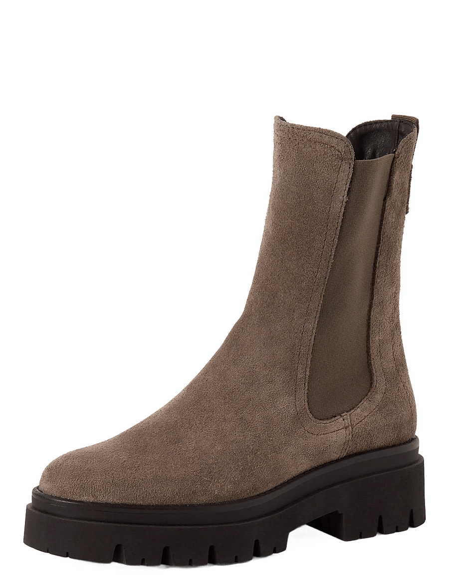 Tamaris - Women Boots - flache stiefeletten - taupe suede - 0