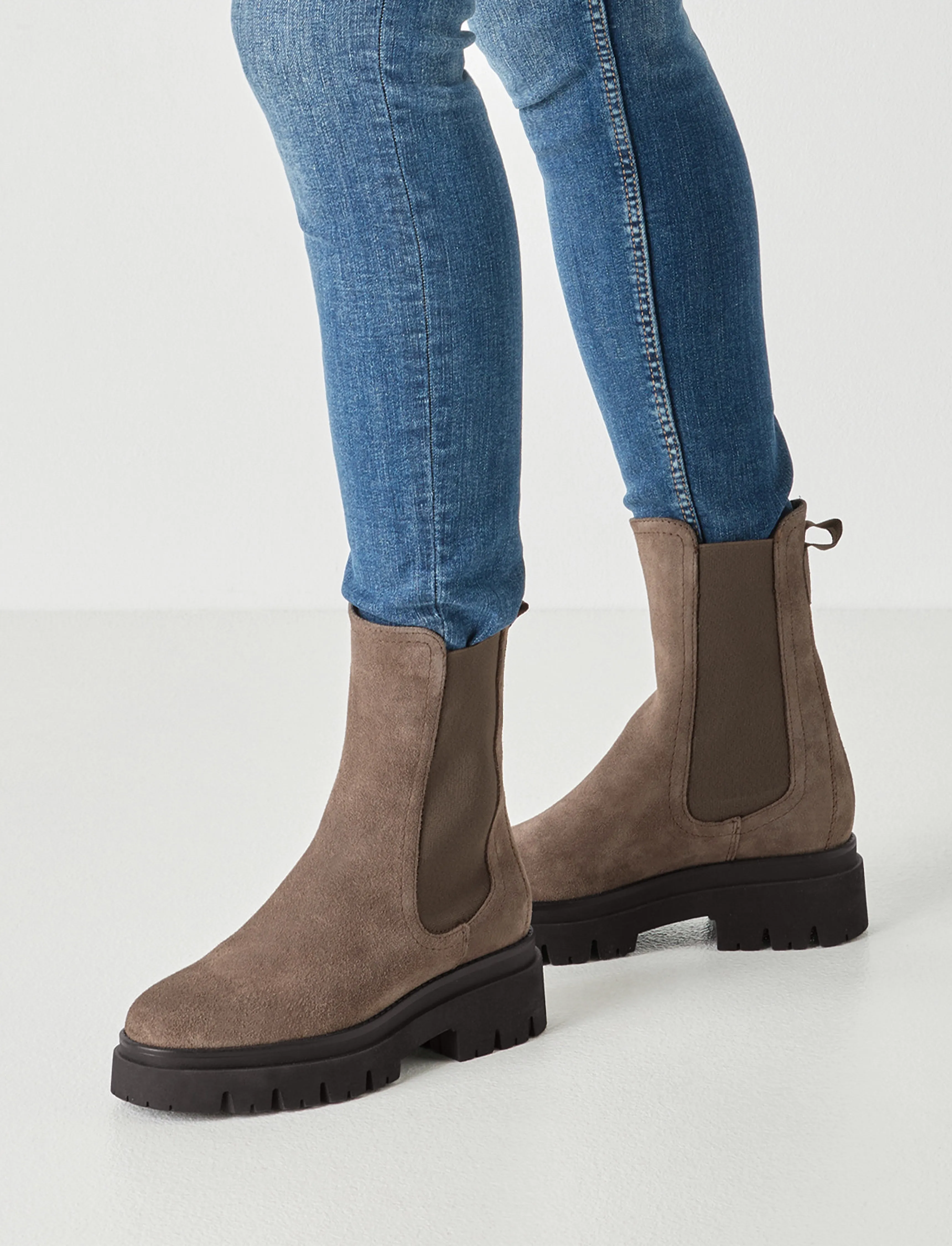 Tamaris - Women Boots - flache stiefeletten - taupe suede - 5