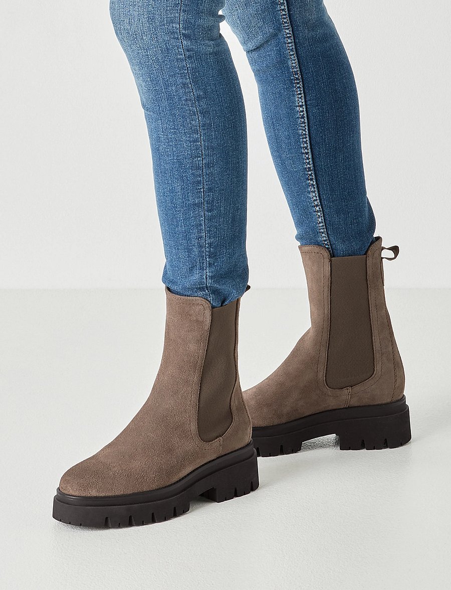 Tamaris - Women Boots - flache stiefeletten - taupe suede - 5