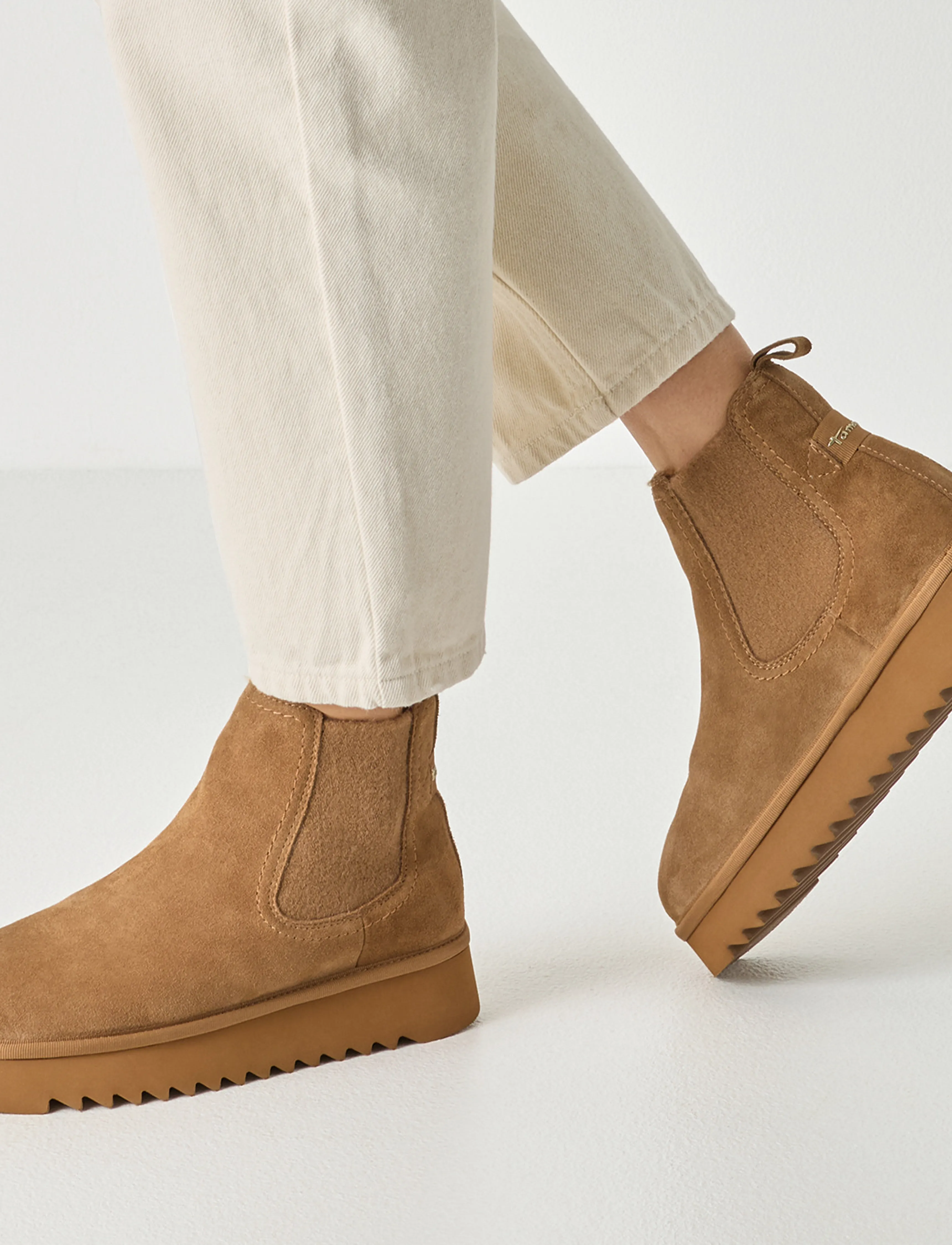 Tamaris - Women Boots - flade ankelstøvler - sand - 5