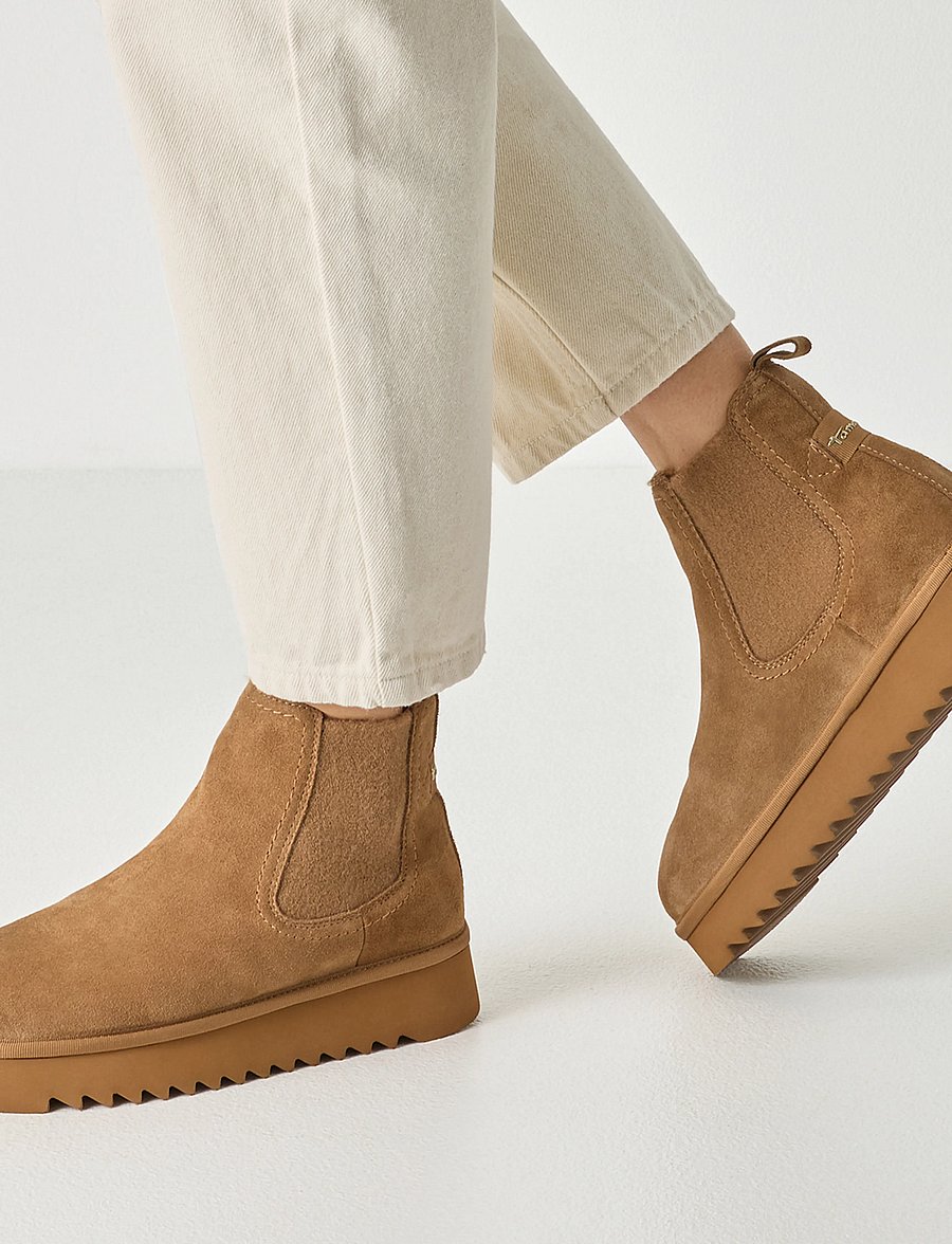 Tamaris - Women Boots - flade ankelstøvler - sand - 5