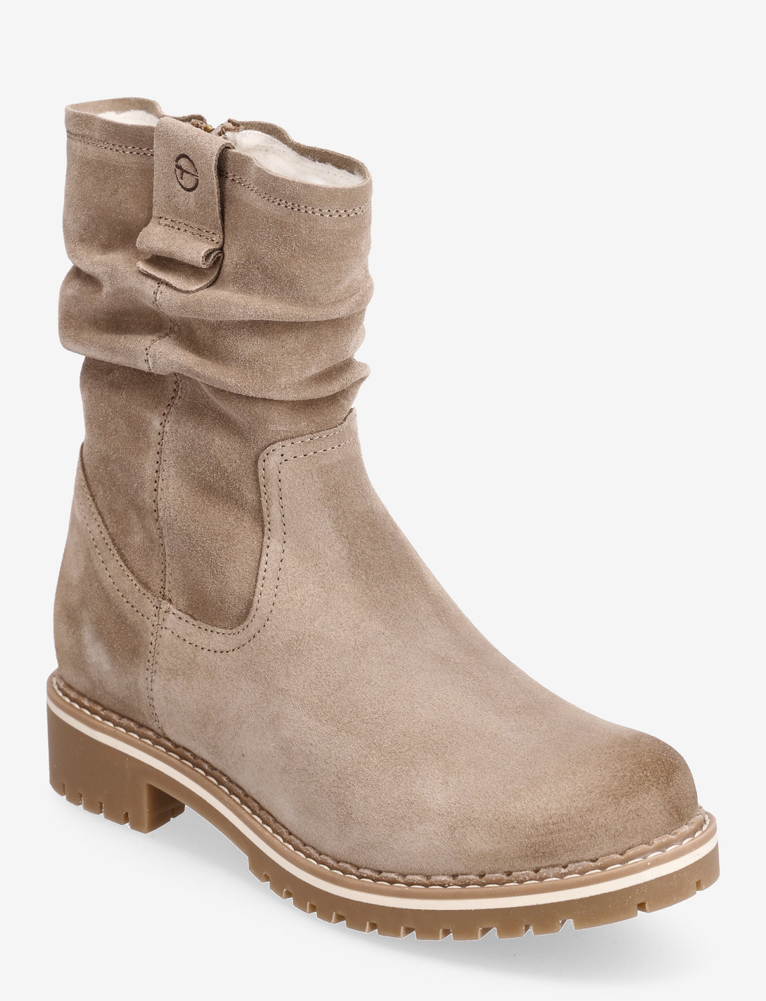 Tamaris ankle top boots taupe