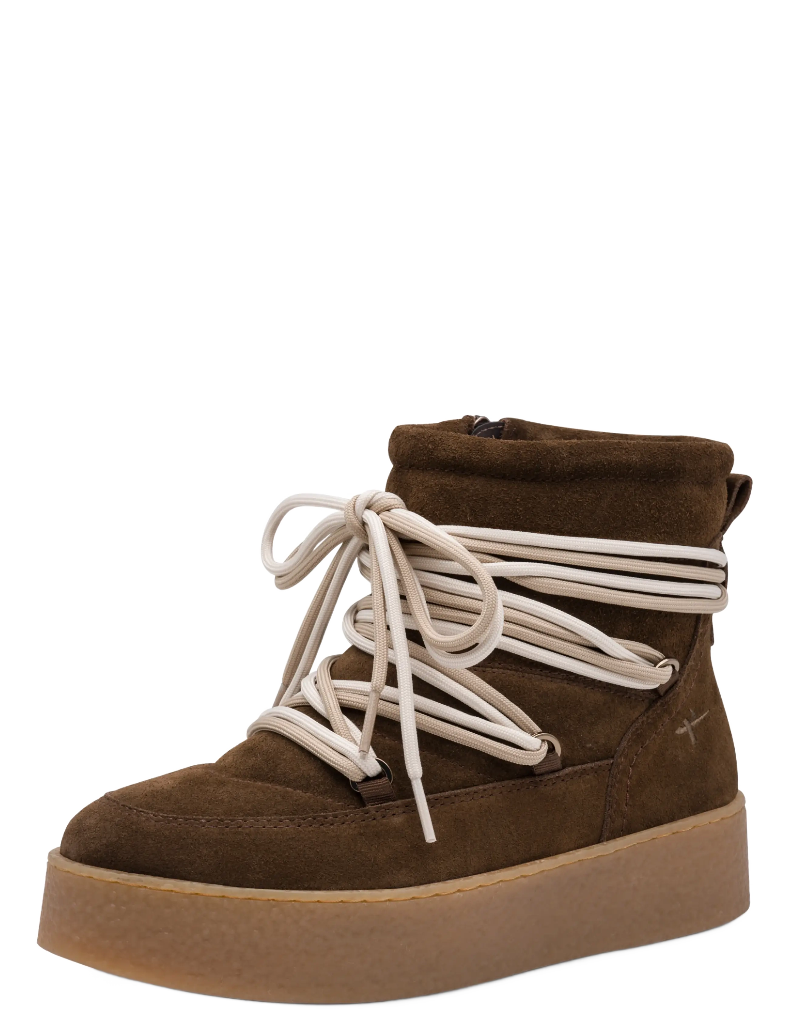 Tamaris Women Boots, Kvinder, Plateau Snørestøvler, Brun, Str: 37