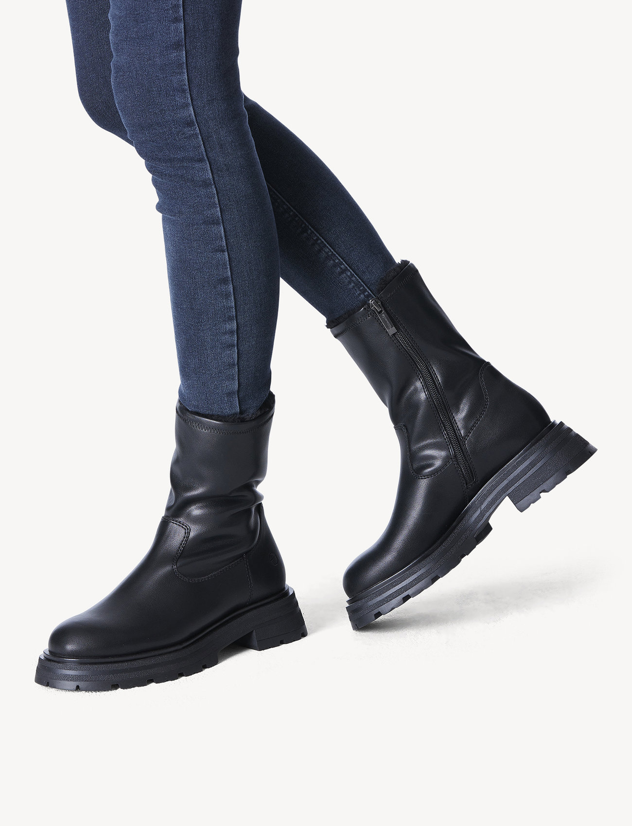 Tamaris - Women Boots - platte enkellaarsjes - black - 1