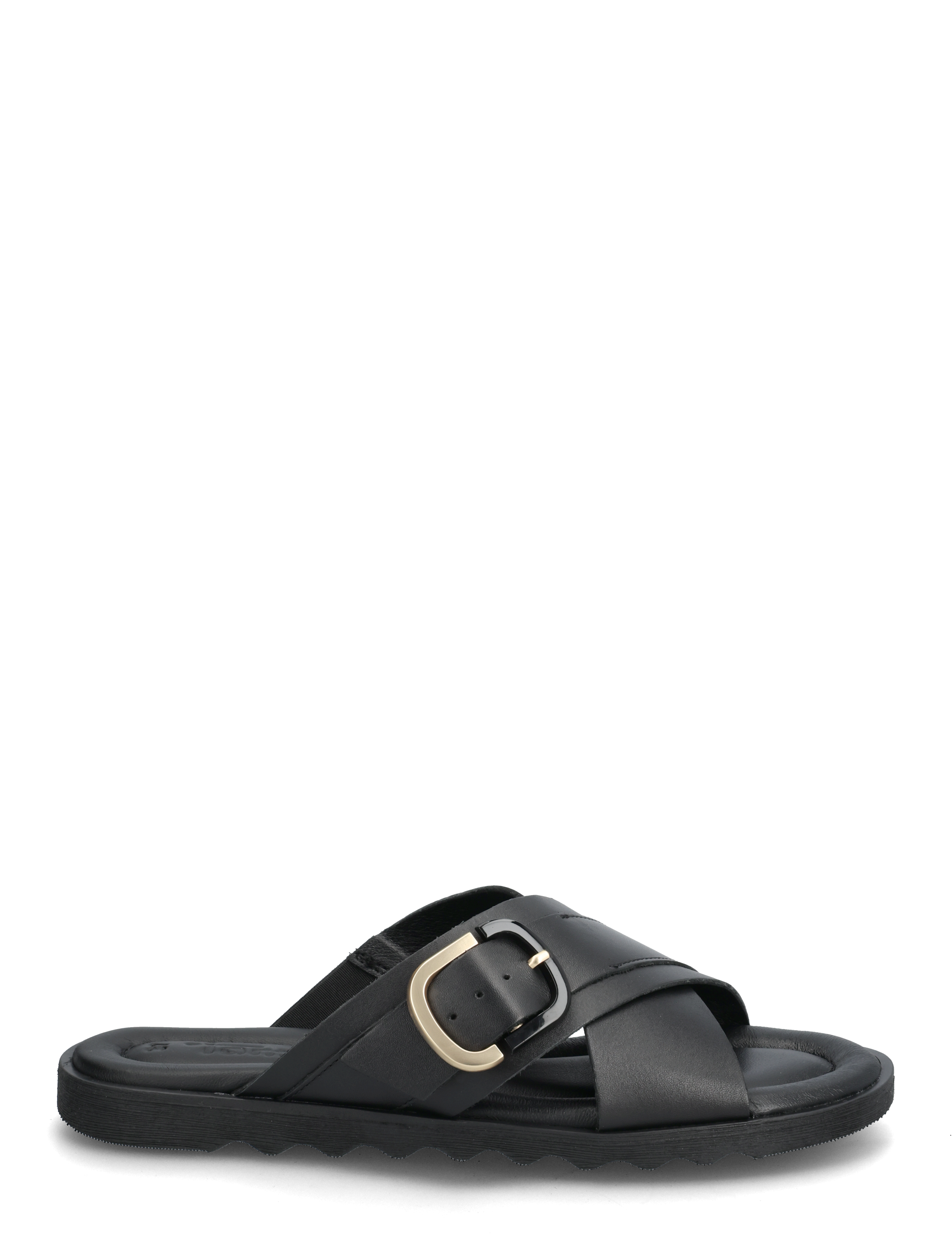 Tamaris - Women Slides - black leather - 1