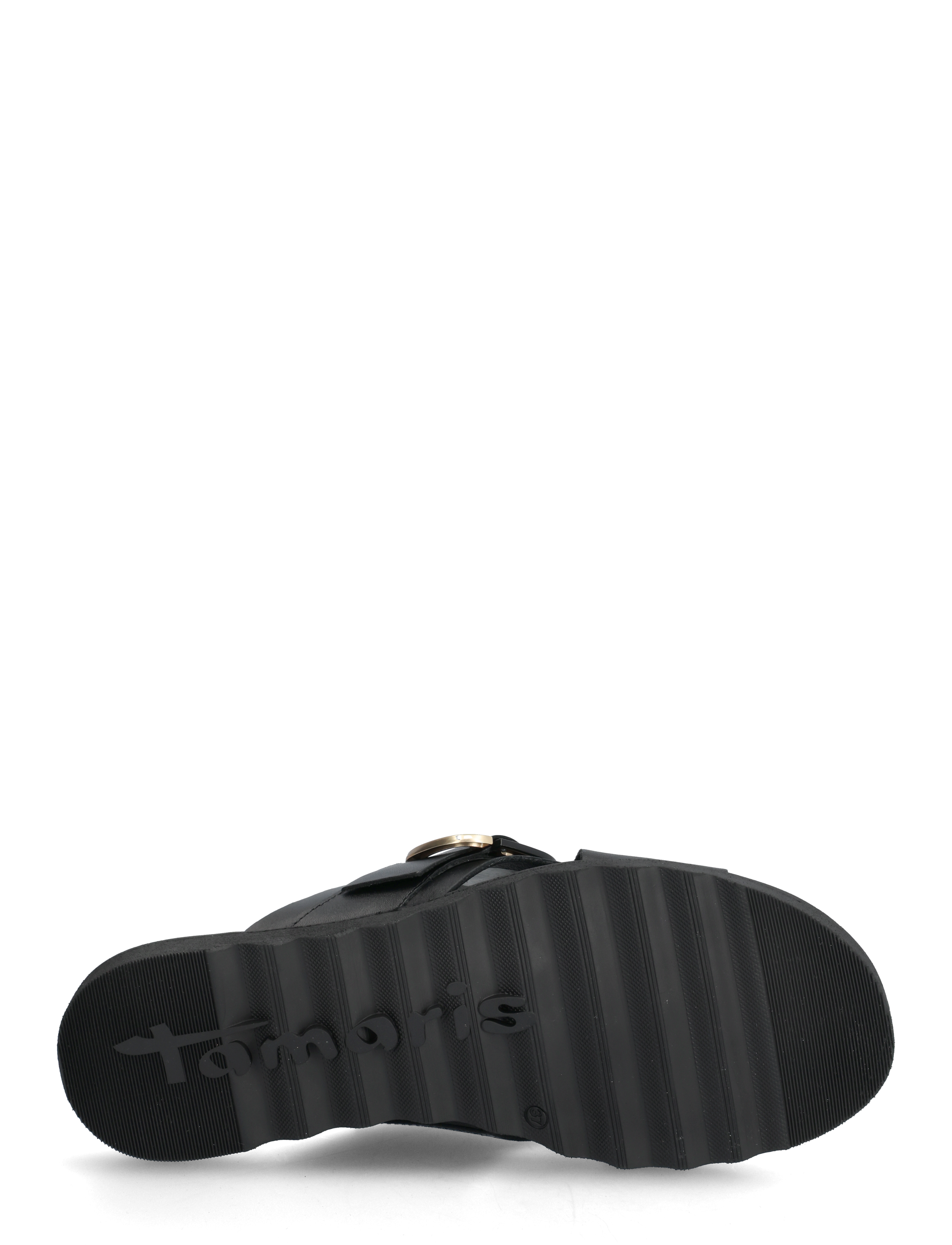 Tamaris - Women Slides - black leather - 4