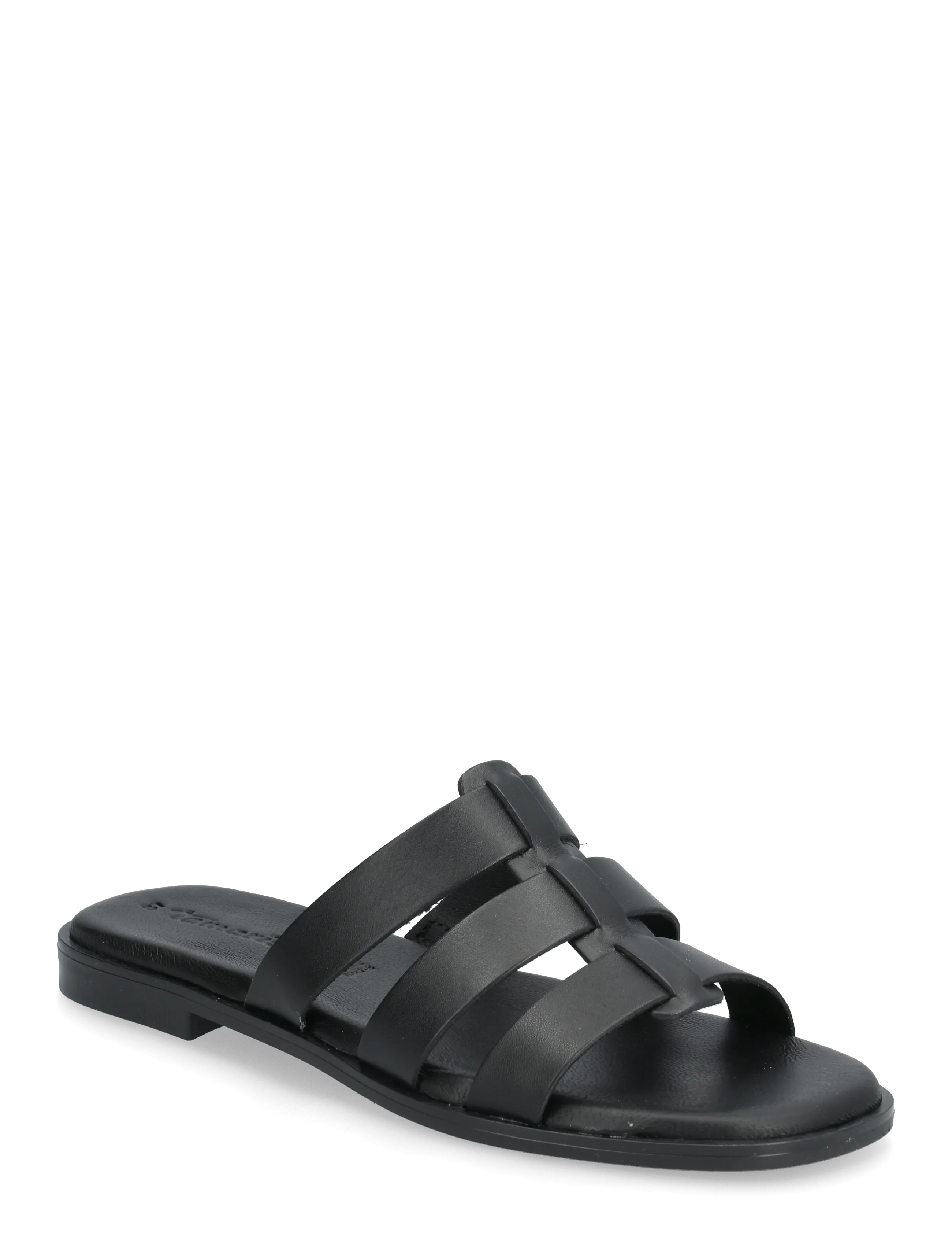 Tamaris Women Slides, Kvinder, Flettede Rem Slides, Sort, Str: 41