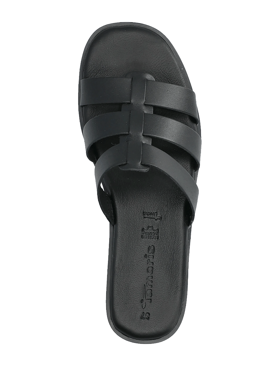 Tamaris - Women Slides - sandały gladiatorki - black leather - 3