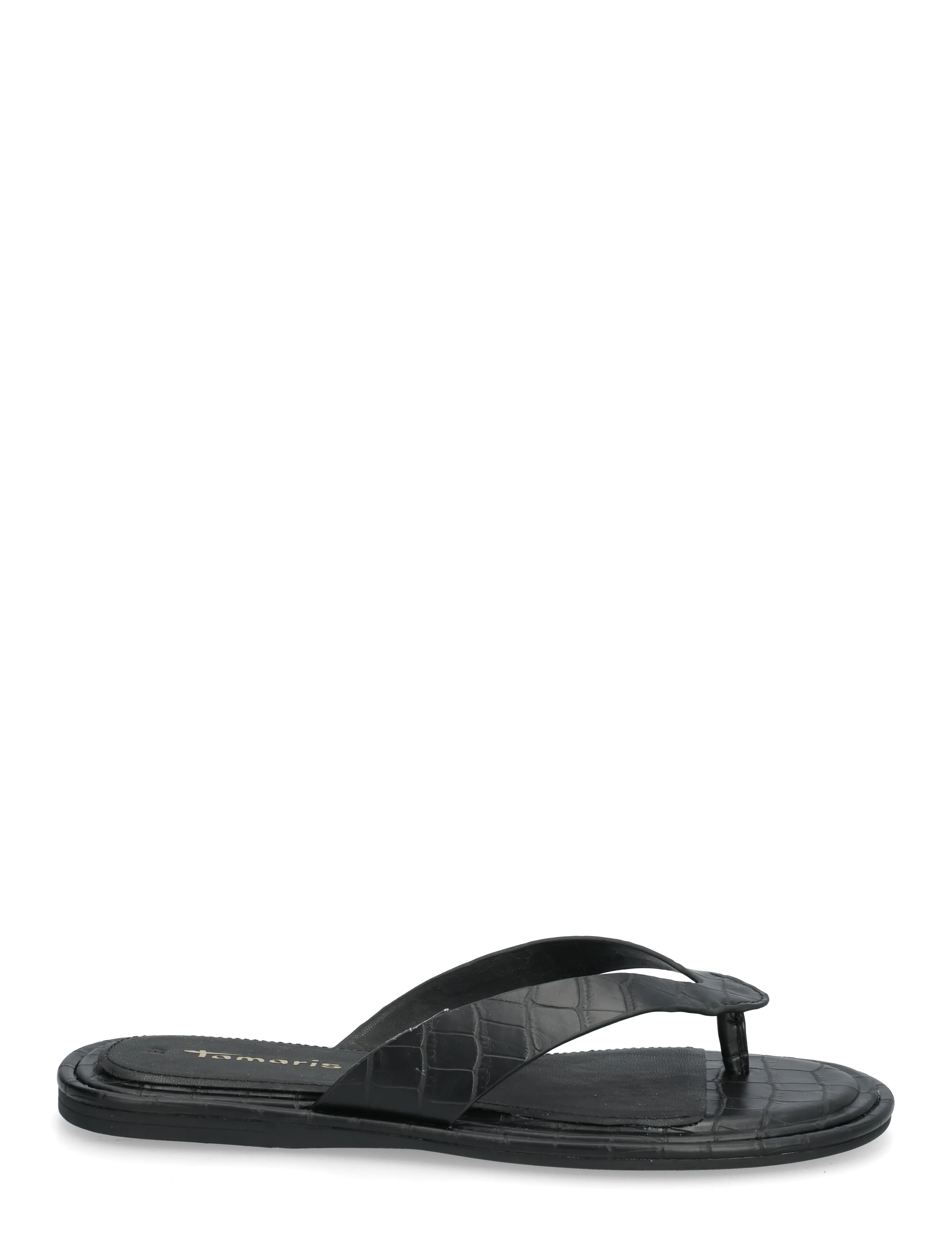 Tamaris - Women Slides - platta sandaler - black croco - 1