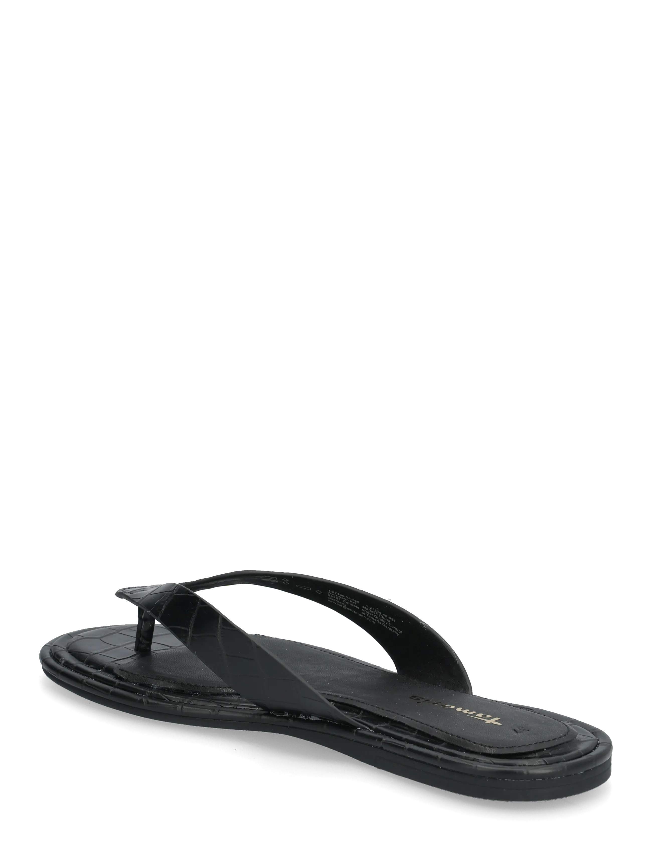 Tamaris - Women Slides - platta sandaler - black croco - 2