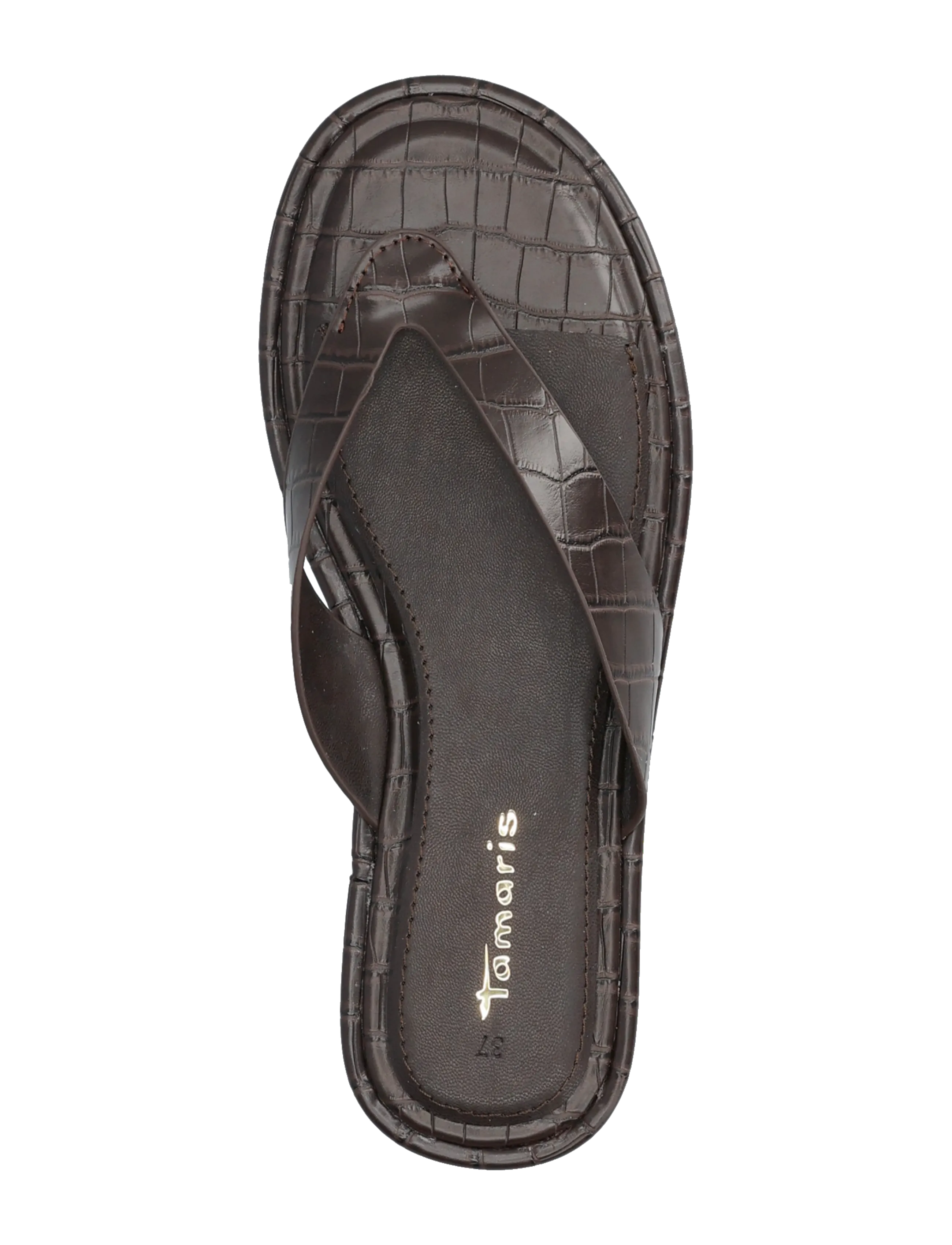 Tamaris - Women Slides - flat sandals - mocca croco - 3