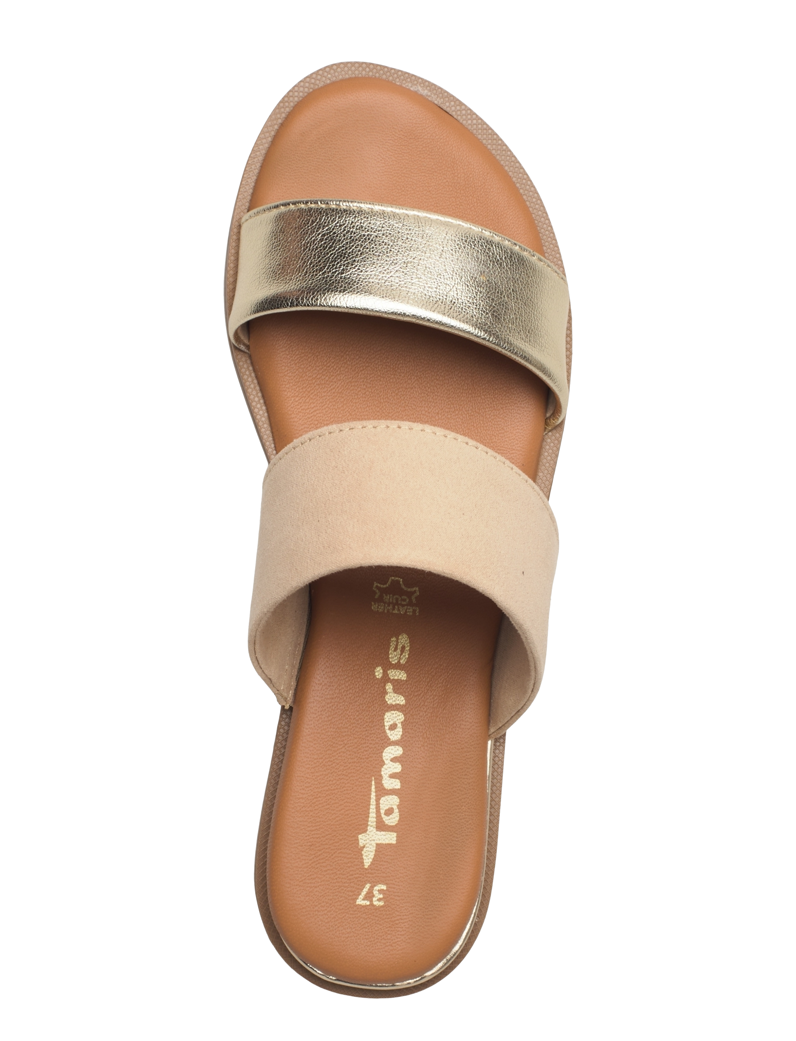 Tamaris - Women Slides - flade sandaler - taupe comb - 3