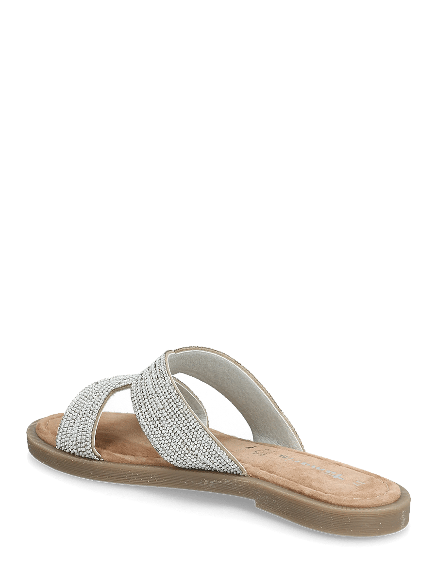 Tamaris - Women Slides - flache sandalen - silver glam - 2