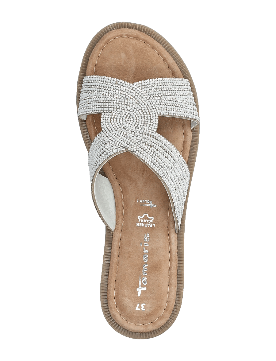 Tamaris - Women Slides - flache sandalen - silver glam - 3