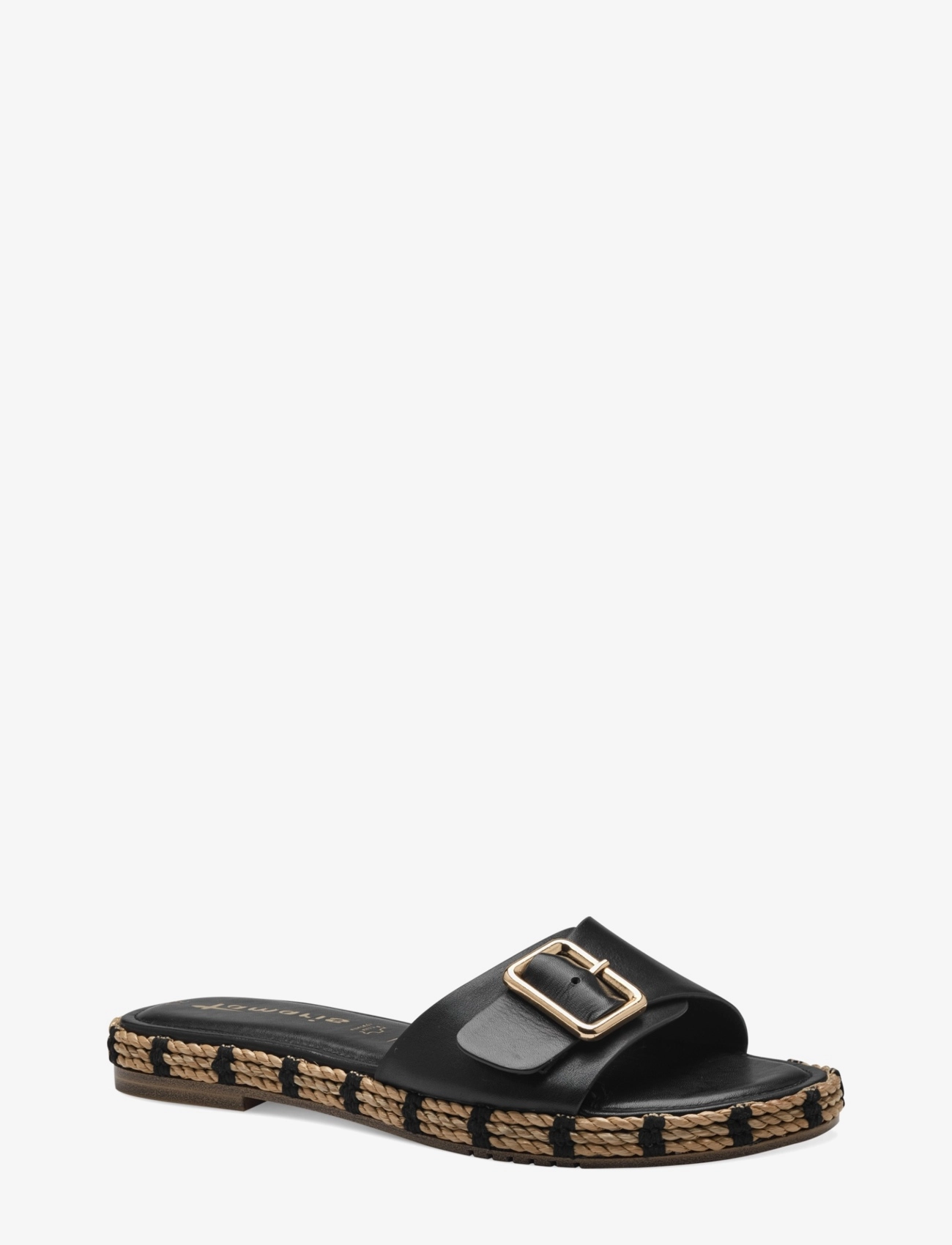 Tamaris Women Slides, 37, Sandals, Schwarz - Flat, Frauen