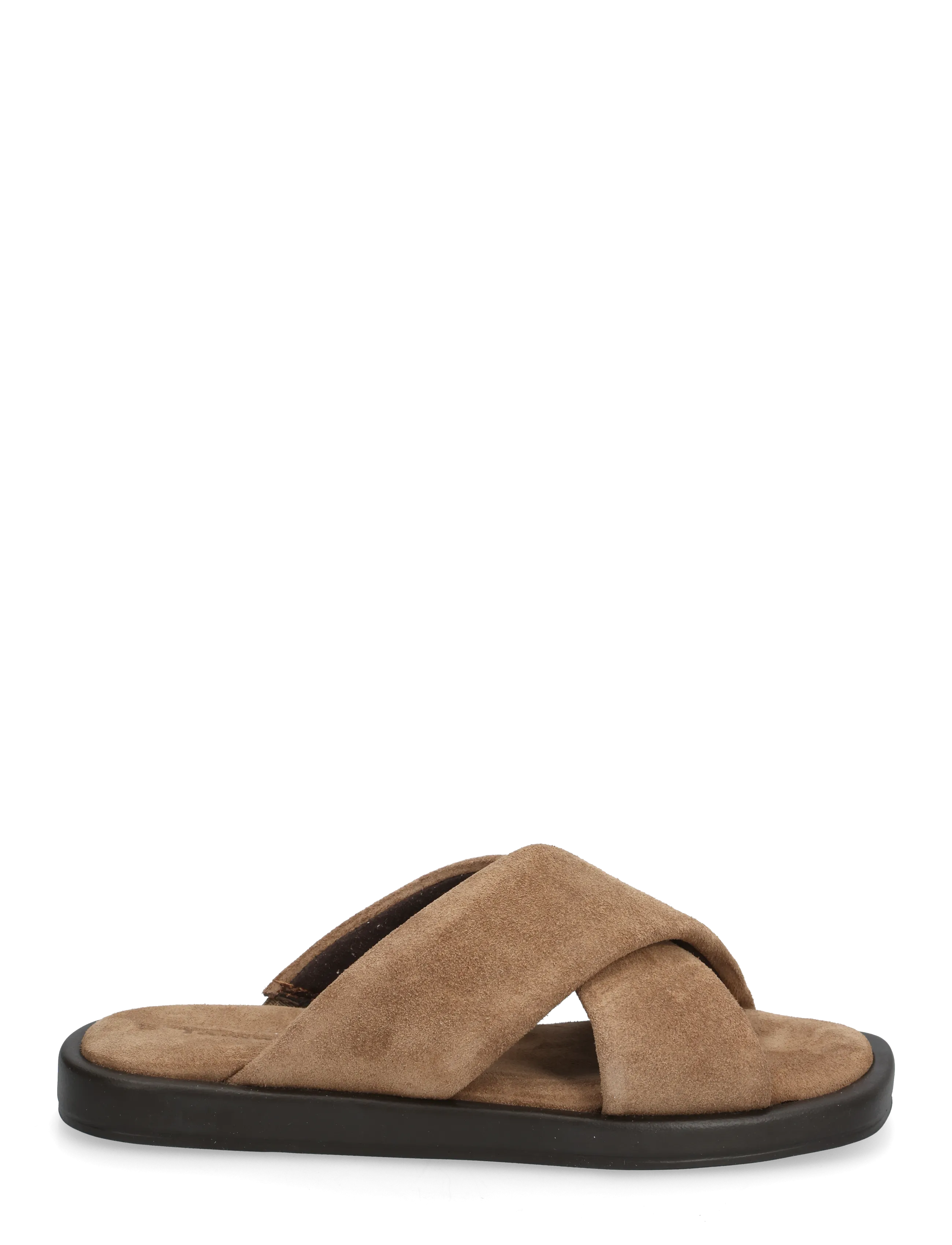 Tamaris - Women Slides - flat sandals - brown suede - 1