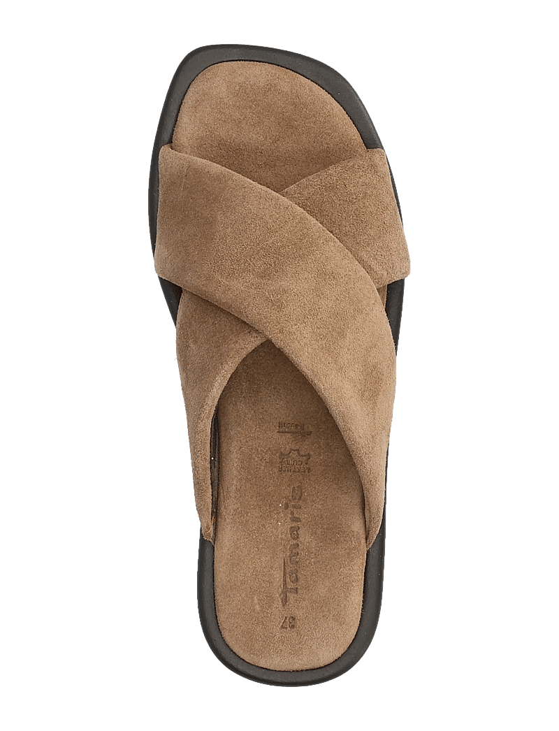 Tamaris - Women Slides - platte sandalen - brown suede - 3
