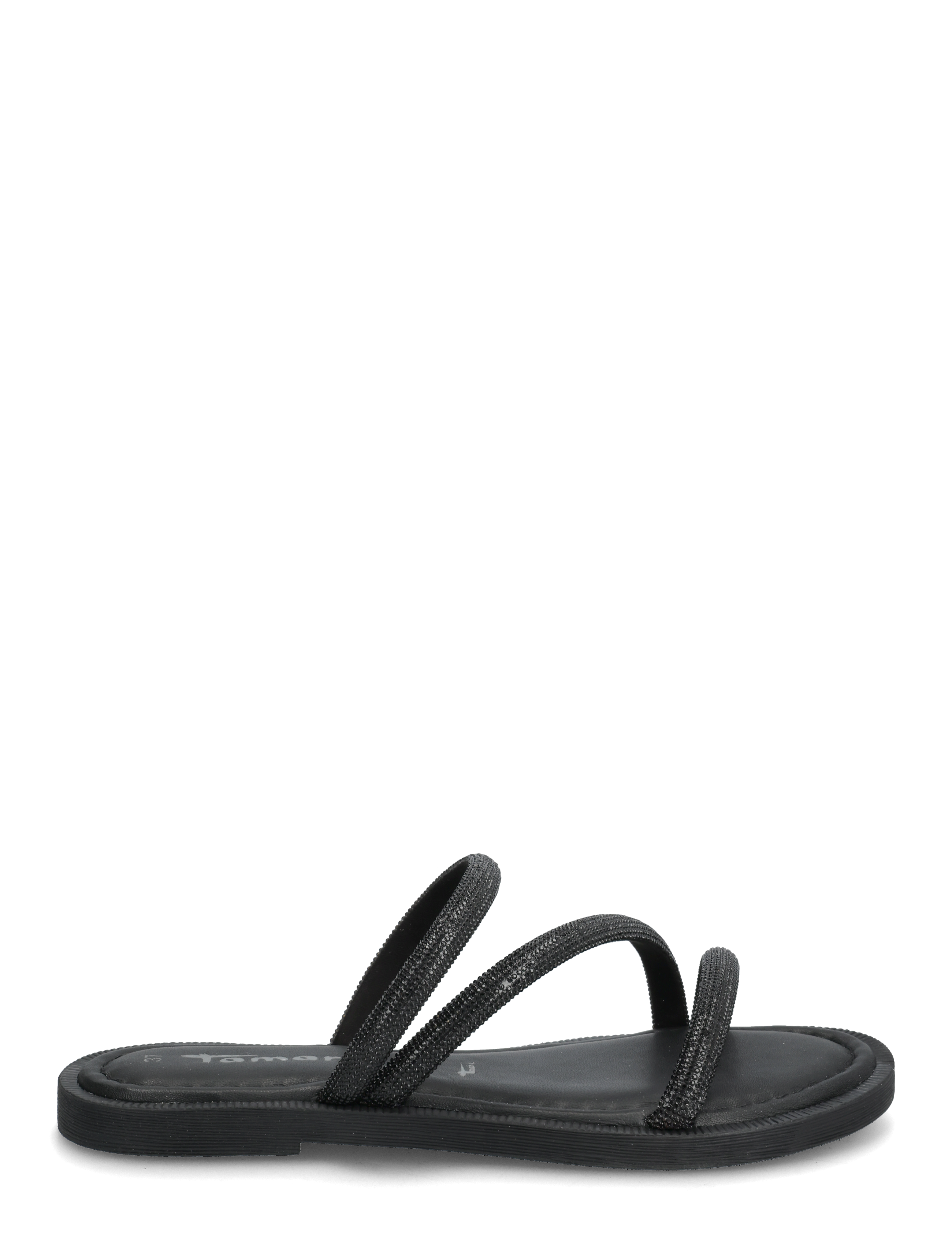 Tamaris - Women Slides - lygiapadės basutės - black glam - 1