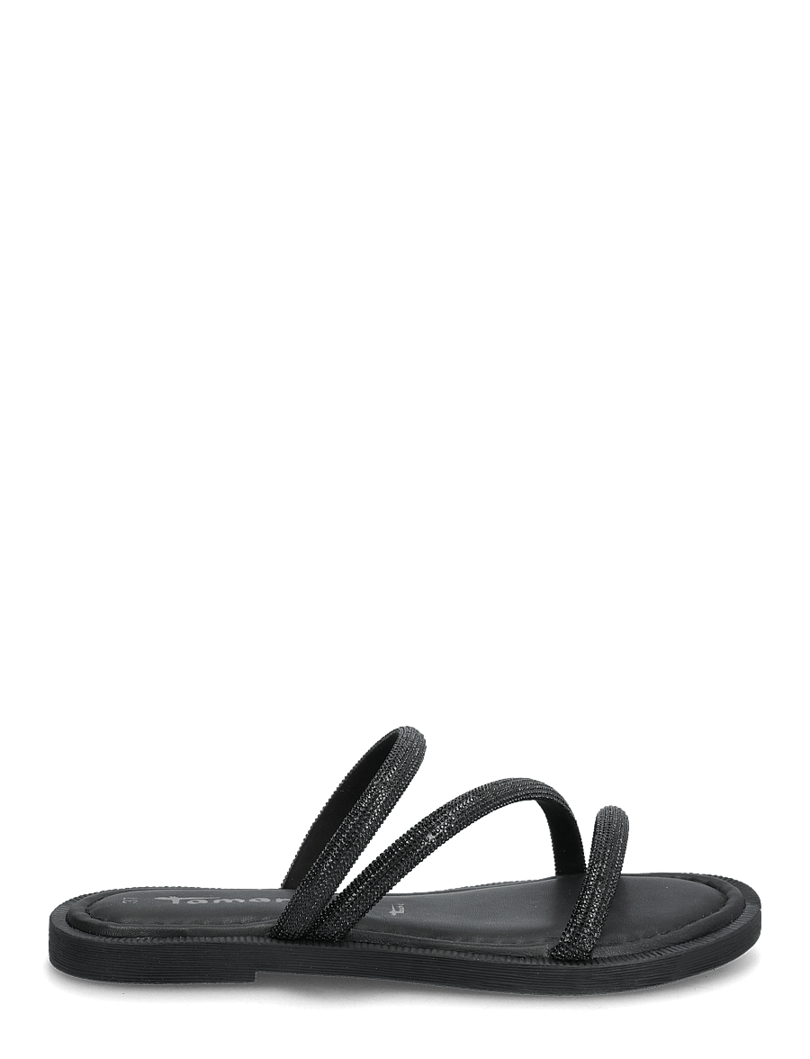 Tamaris - Women Slides - platta sandaler - black glam - 1