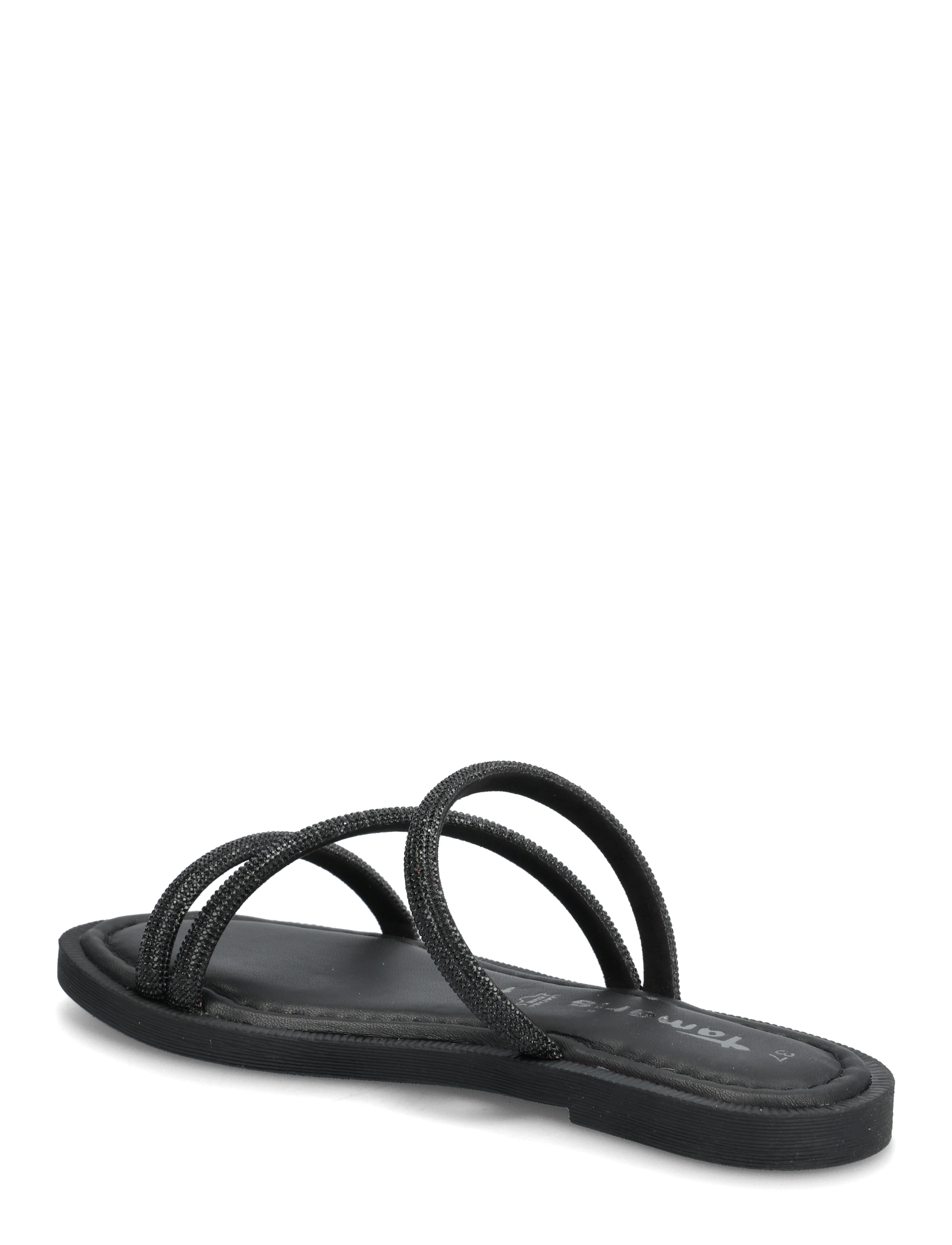 Tamaris - Women Slides - lygiapadės basutės - black glam - 2