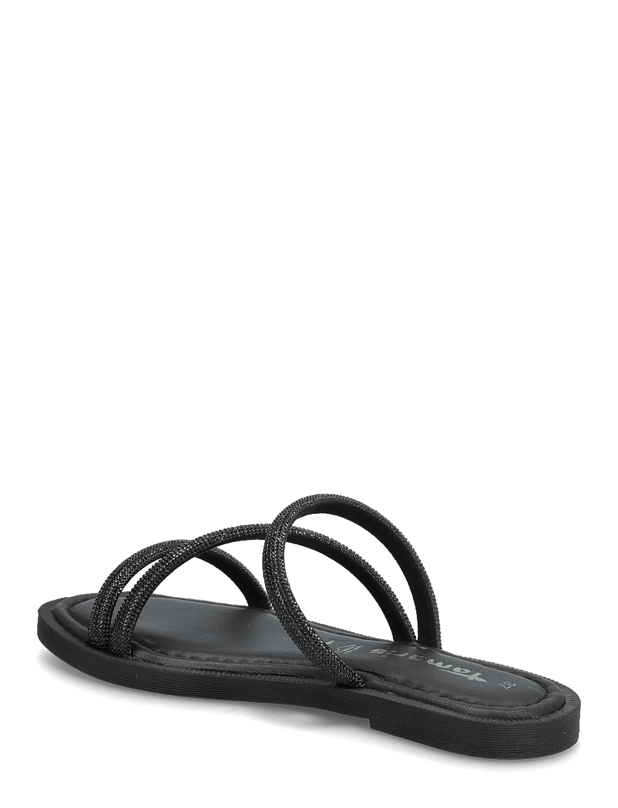 Tamaris - Women Slides - platta sandaler - black glam - 2