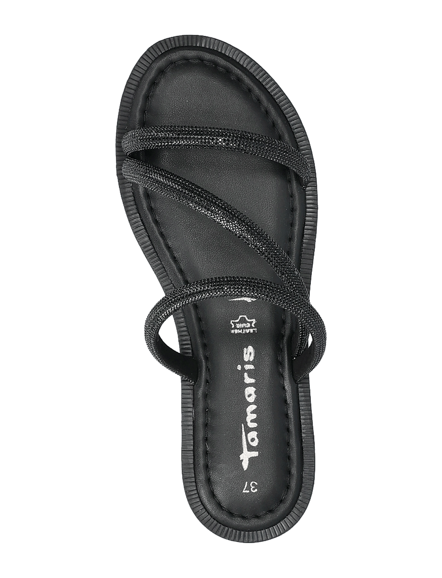 Tamaris - Women Slides - platta sandaler - black glam - 3