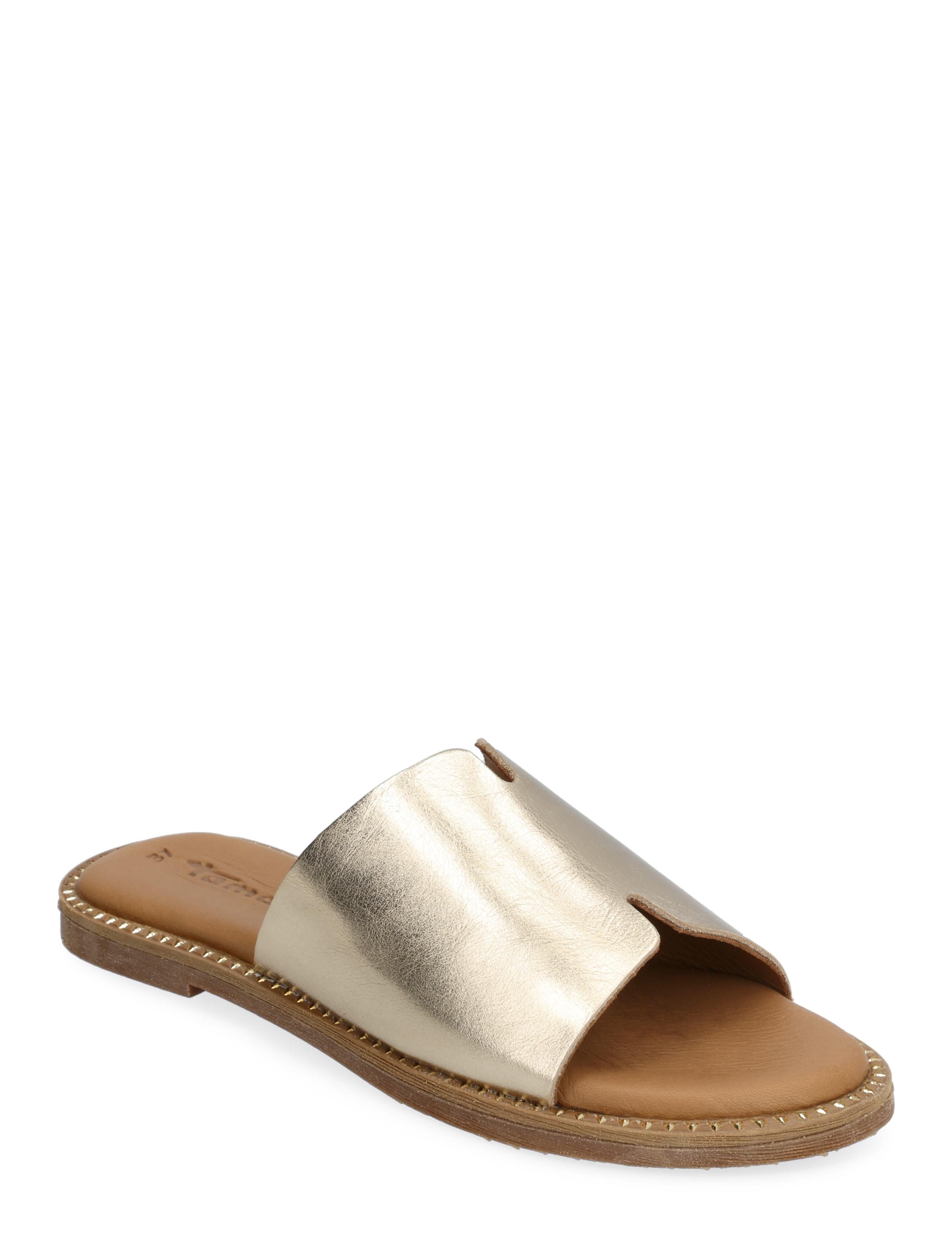 Tamaris Women Slides, Kvinder, Flade Slide Sandaler, Guld, Str: 36