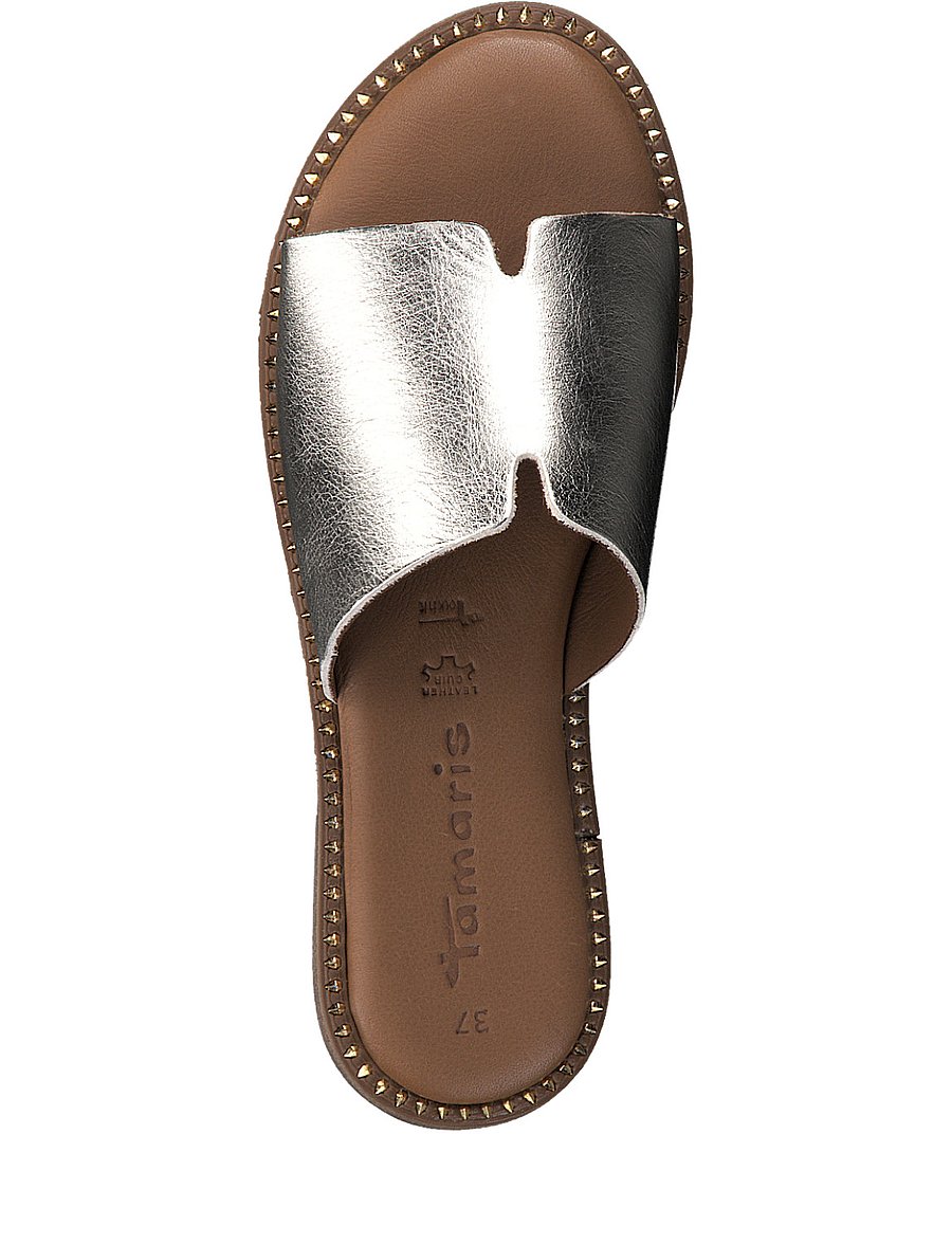 Tamaris - Women Slides - flatir sandalar - light gold - 2