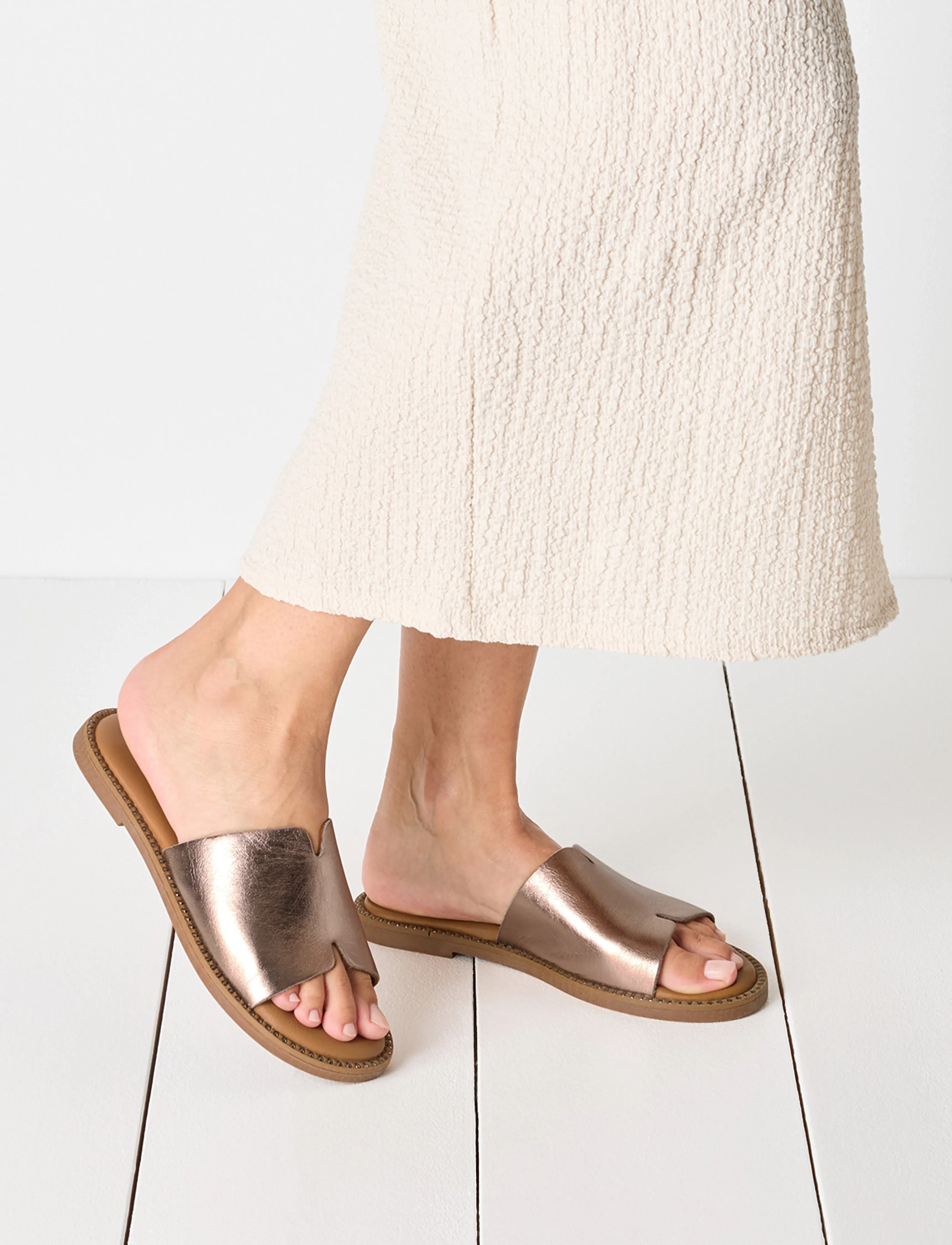 Tamaris - Women Slides - platta sandaler - pewter - 5