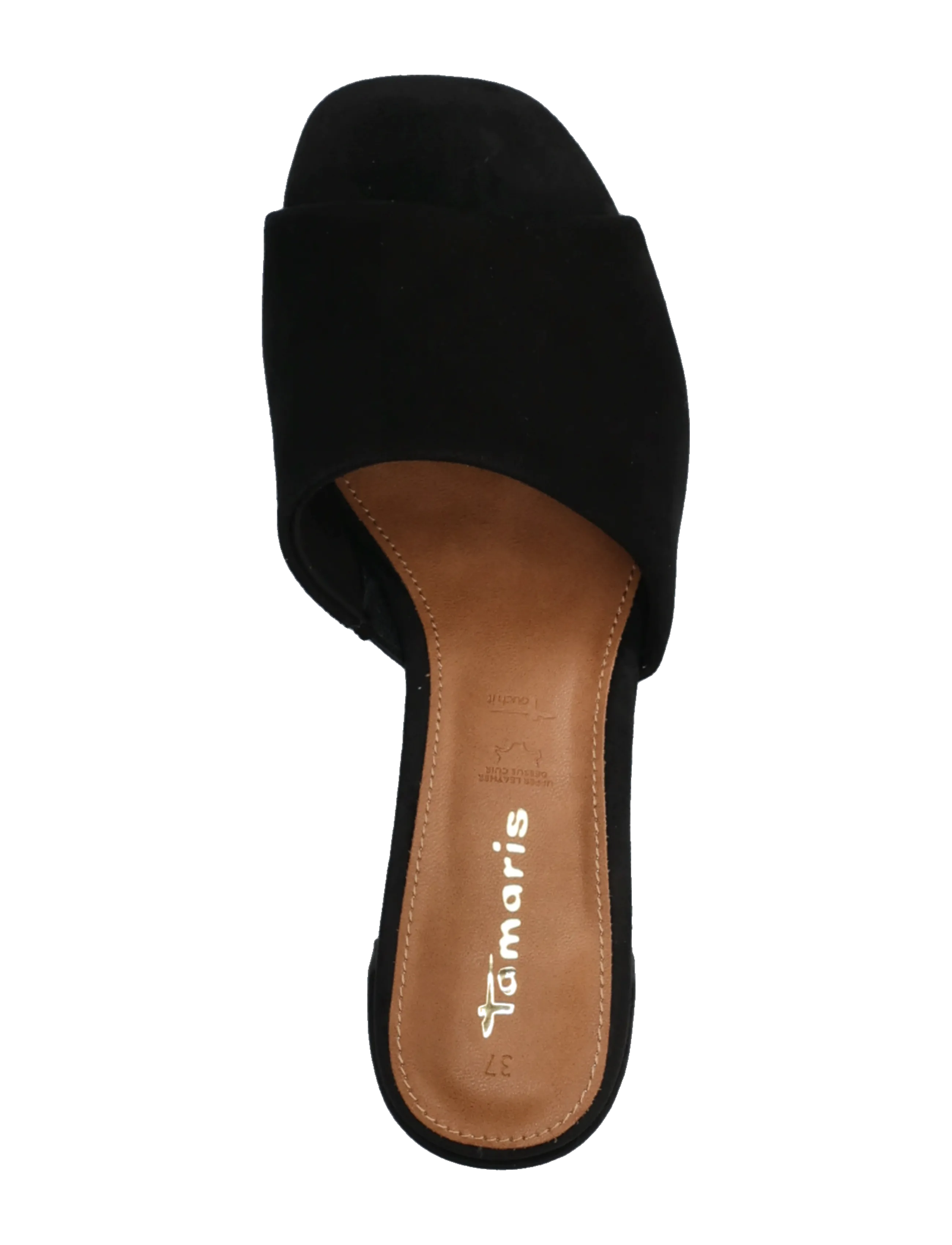 Tamaris - Women Slides - mules med hæle - black suede - 3