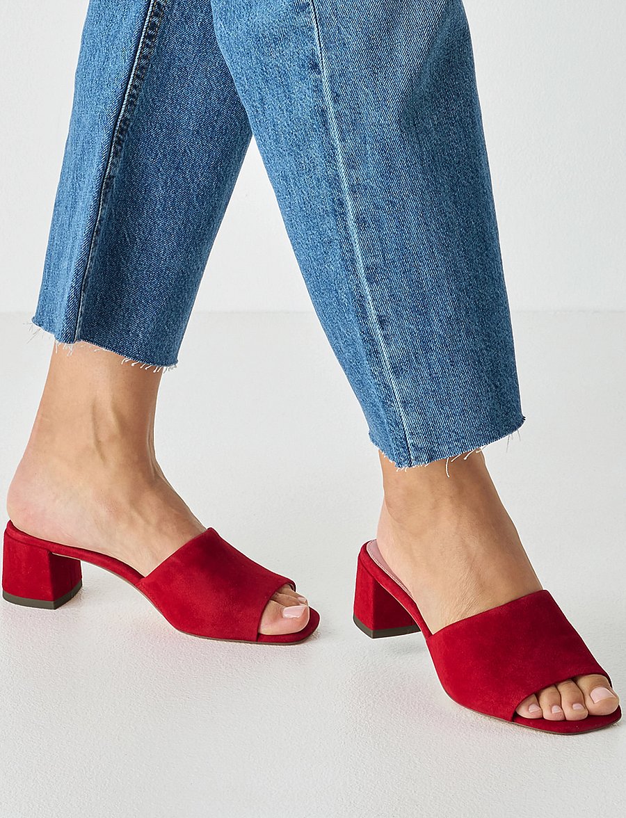 Tamaris - Women Slides - confirmation - red suede - 5