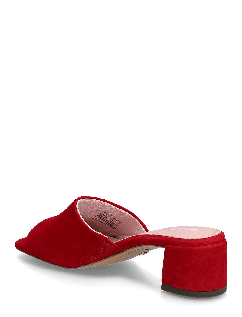 Tamaris - Women Slides - konfirmatsioon - red suede - 2